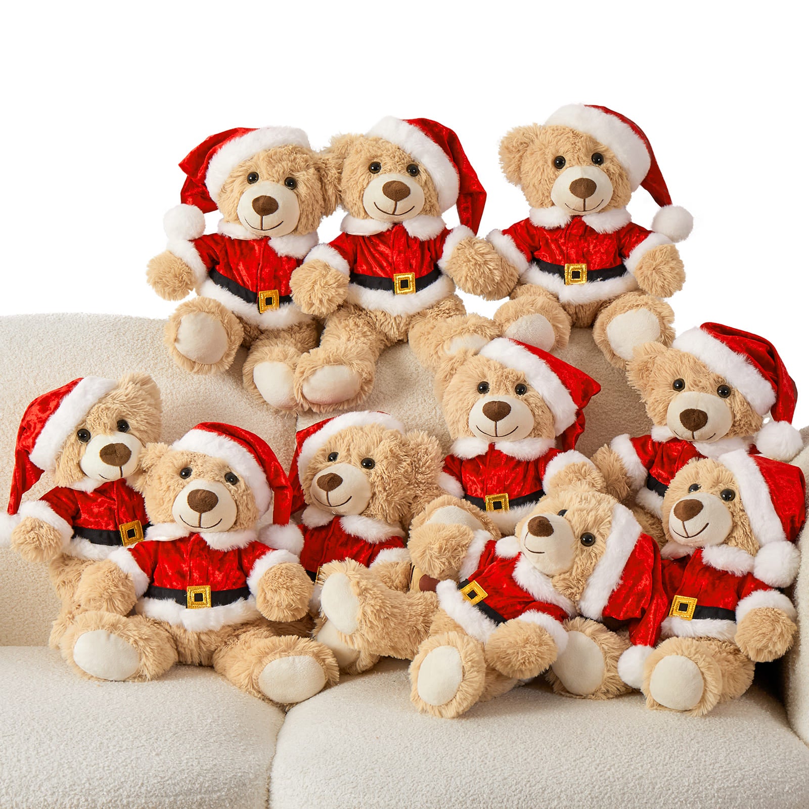 Bulk Christmas Teddy Bear Plush Toys, 11 Inches