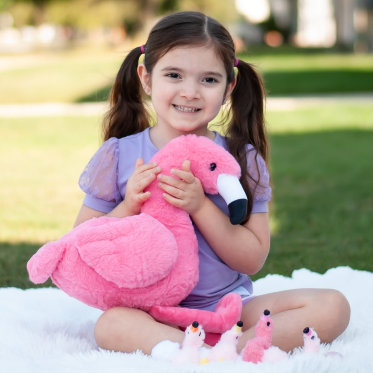 Realistic Pink Flamingo Stuffed Animals - Big 18 Inches Flamingo Plush Toys - Valentine's Day Gift for Girlfriend/Boyfriend - Fluffly Cuddly Plushy Fluffy Toy - Cute Flamingo Cartoon Plush Pillows for Kids - Christmas/Birthday Gift for Children - Stuffed Animal Babies with Their Mom - Stuffed Animals with Babies in the belly - Free Shipping