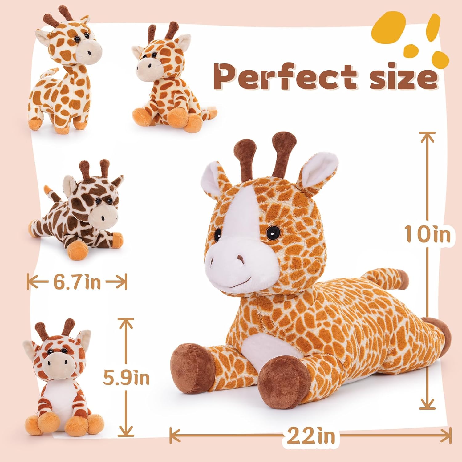 Giraffe Plush Toys Jungle Stuffed Animals, 22 Inches