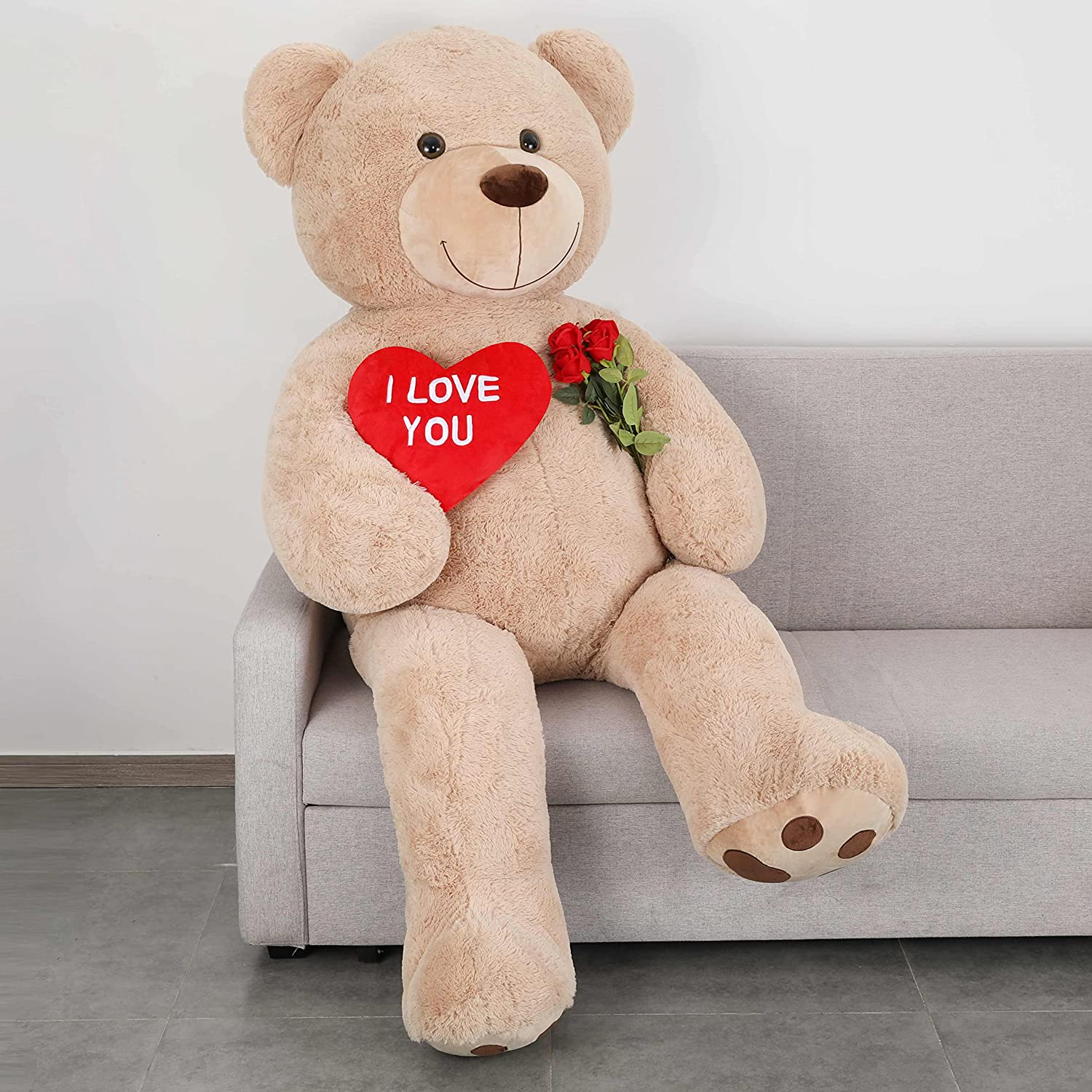 Riesen-Teddybär-Kuscheltiere, braun, 6 Fuß