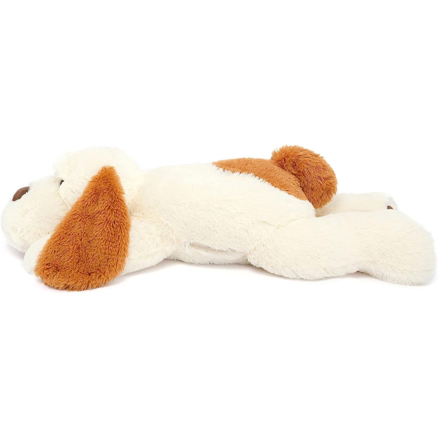Giant Dog Stuffed Plush Toy, Brown/White/Pink, 31/51 Inches