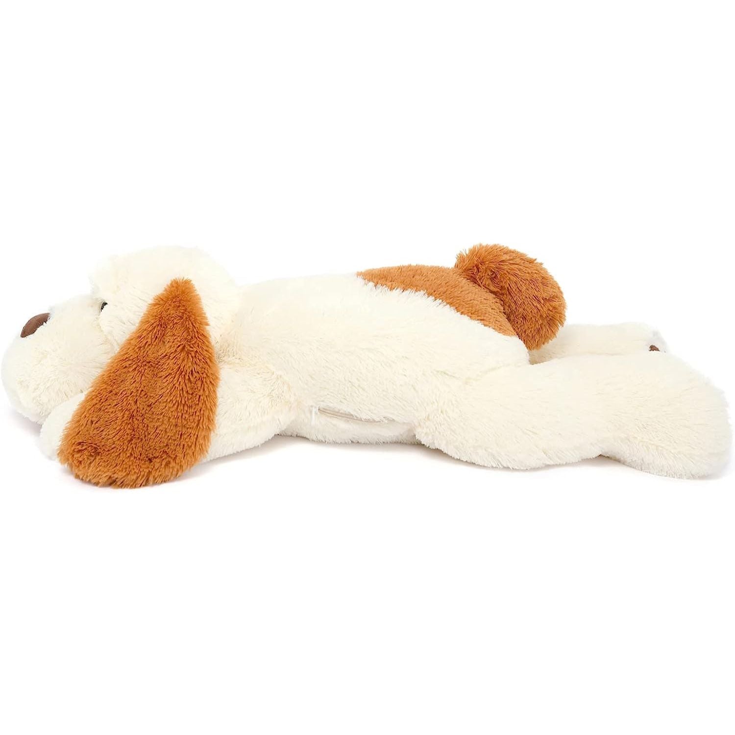 Giant Dog Stuffed Plush Toy, Brown/White/Pink, 31/51 Inches