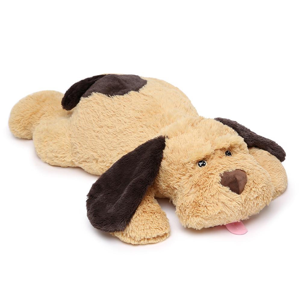 Giant Dog Stuffed Plush Toy, Brown/White/Pink, 31/51 Inches