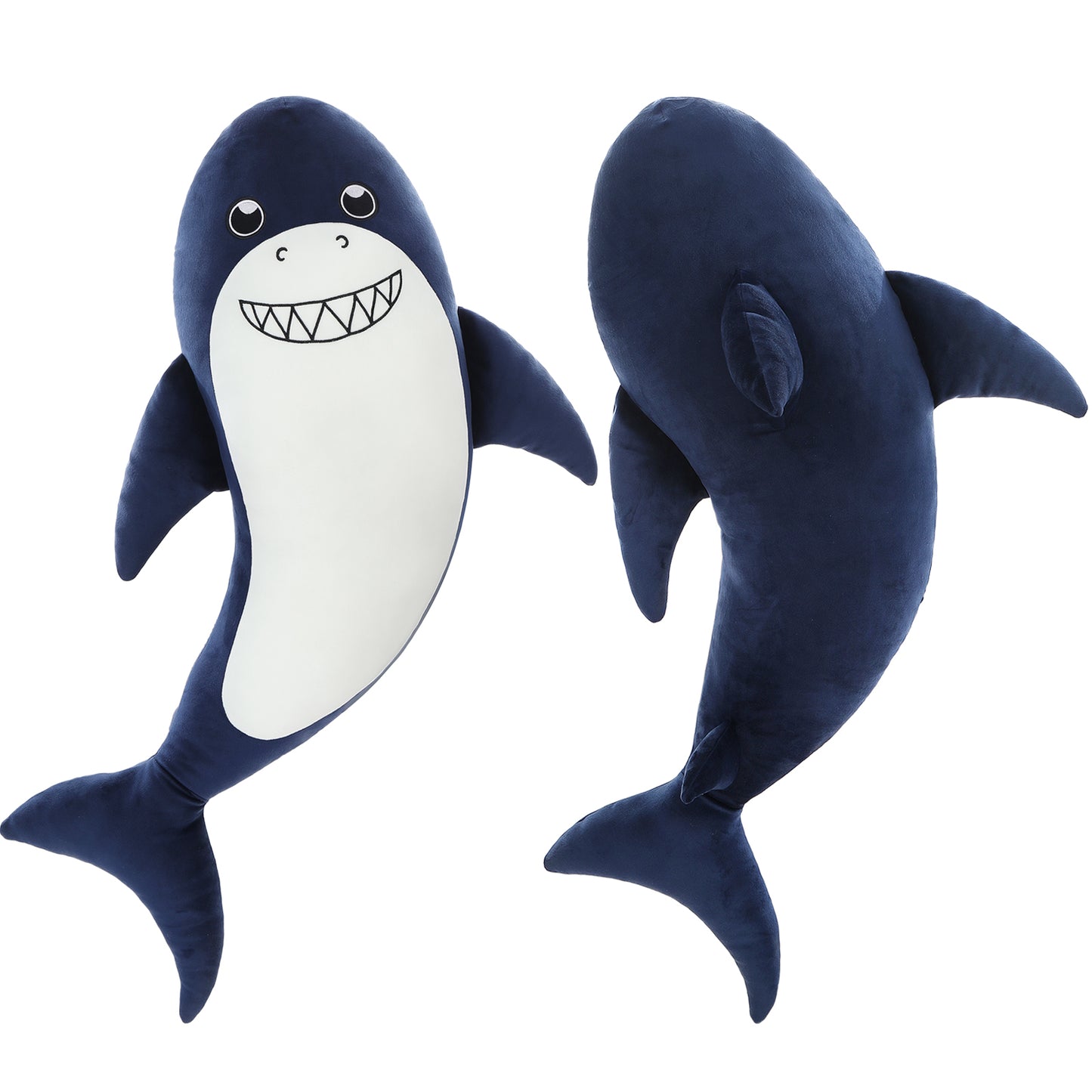 Shark Plush Toy Ocean Stuffed Animals, Navy Blue, 35 Inches - MorisMos Sea Stuffed Animals - Free Shipping - Cute Cartoon Shark Plush Pillows 35 Inches - Birthday Gift for Friends
