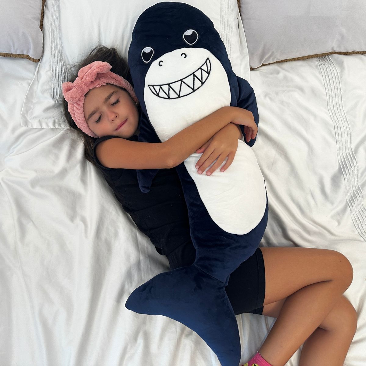 Shark Plush Toy Ocean Stuffed Animals, Navy Blue, 35 Inches