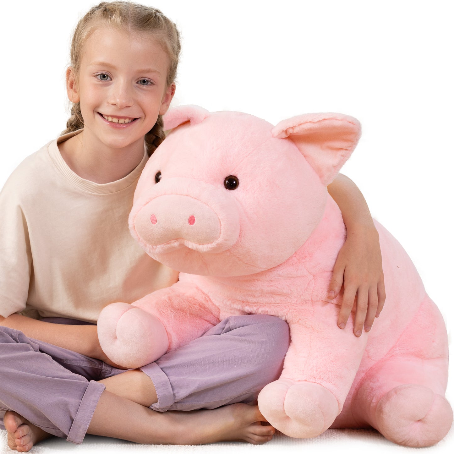 MorisMos 27.5'' Pink Stuffed Animals Pig Plush Toy