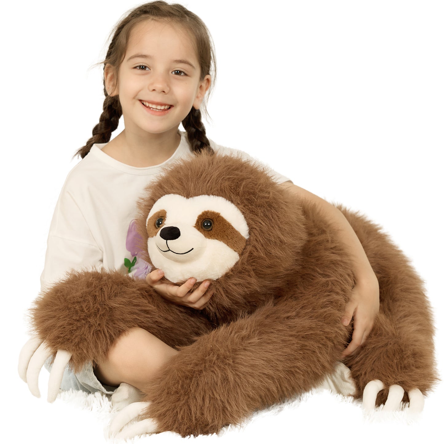 MorisMos 27.5" Giant Sloth Stuffed Animals Realistic Sloth Plush Toy