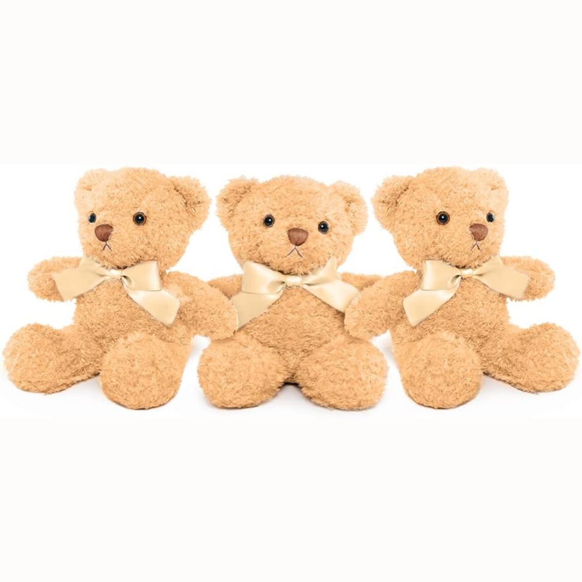 Teddy Bear Stuffed Animals Bulk - Valentine's Day Teddy Bear Plush Toys - Teddy Bear Theme Baby Shower Centerpieces - Cheap Bulk Wholesale Teddy Bear Plushies - Cute 10 Inches Small Teddy Bear Plush Dolls - Valentine's Day Gift for Girlfriend/Boyfriend - Pink/Brown/Blue Stuffed Teddy Bears - Free Shipping