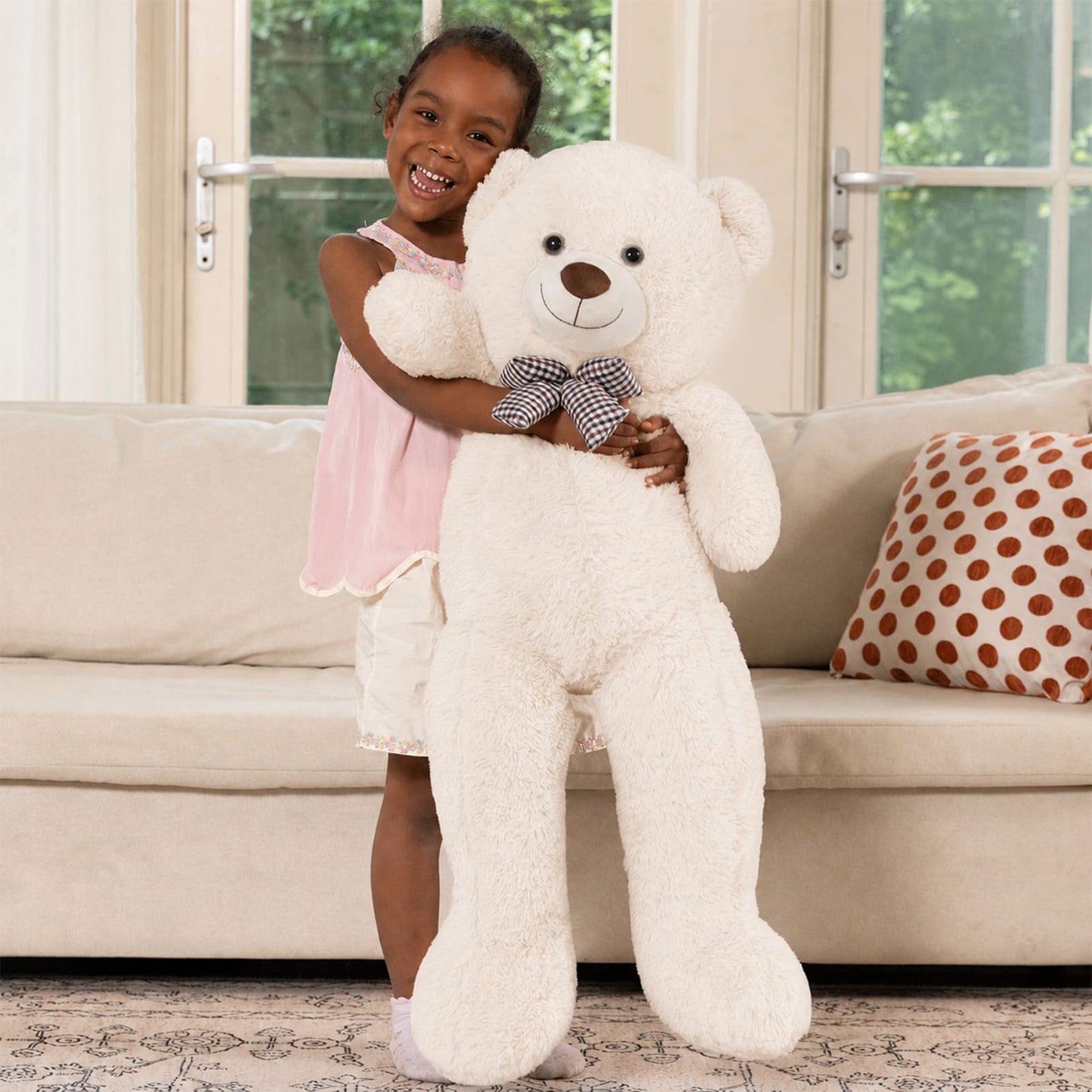 Ours en peluche géant, beige, 39/47/55 pouces