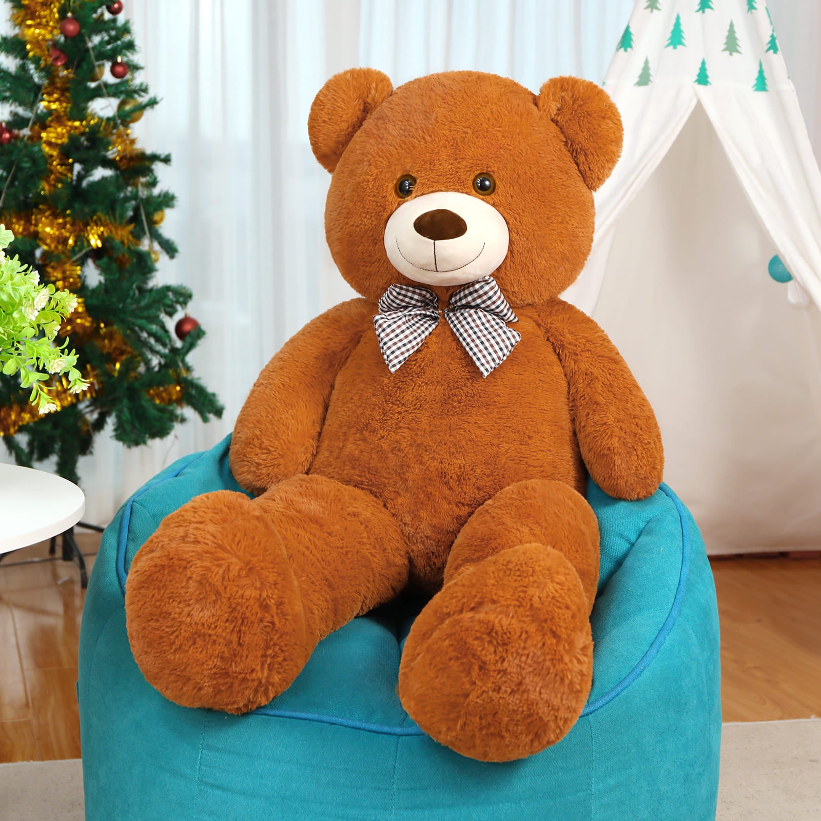Ours en peluche géant, marron foncé, 47/55 pouces