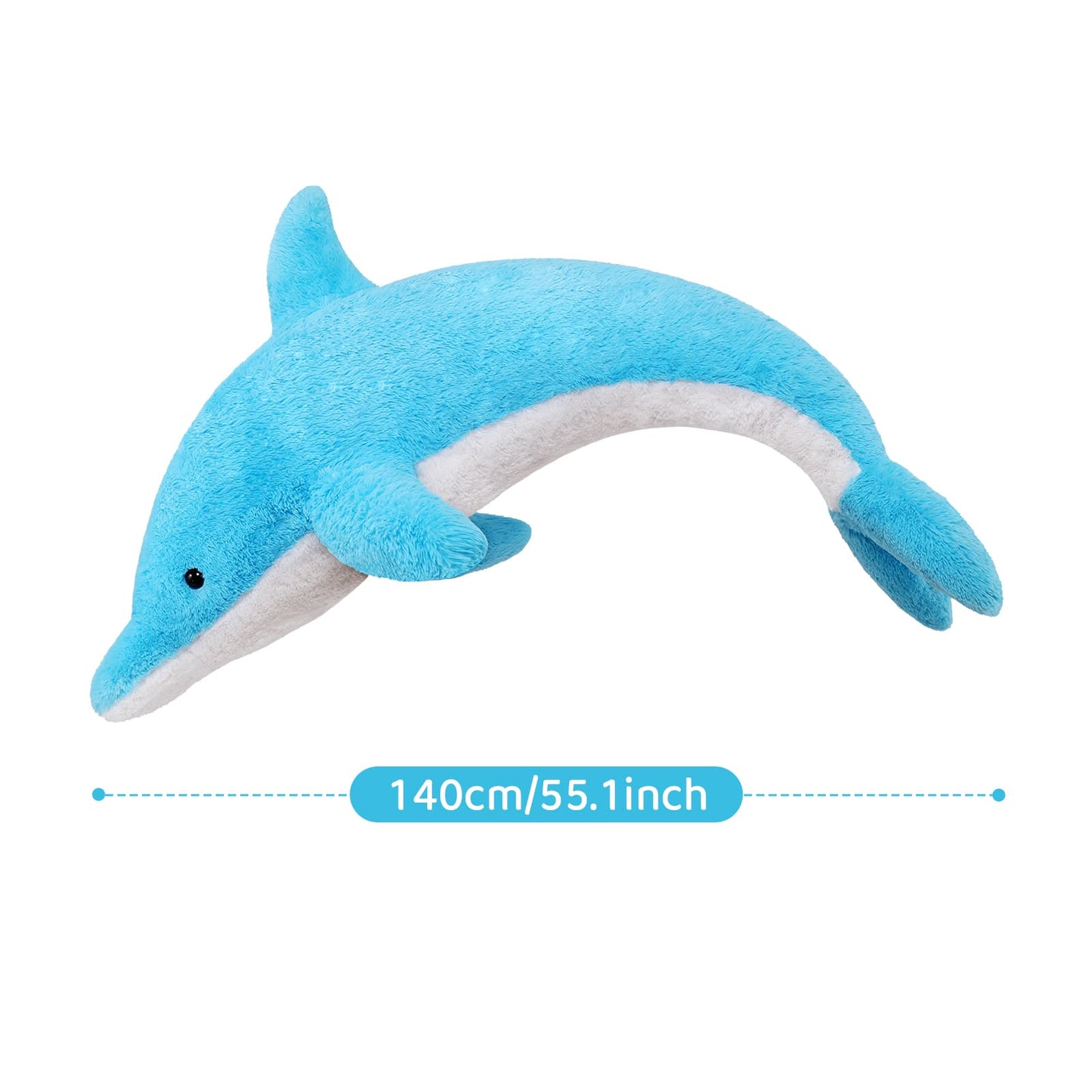 Delfin-Kuscheltiere, Blau, 55"