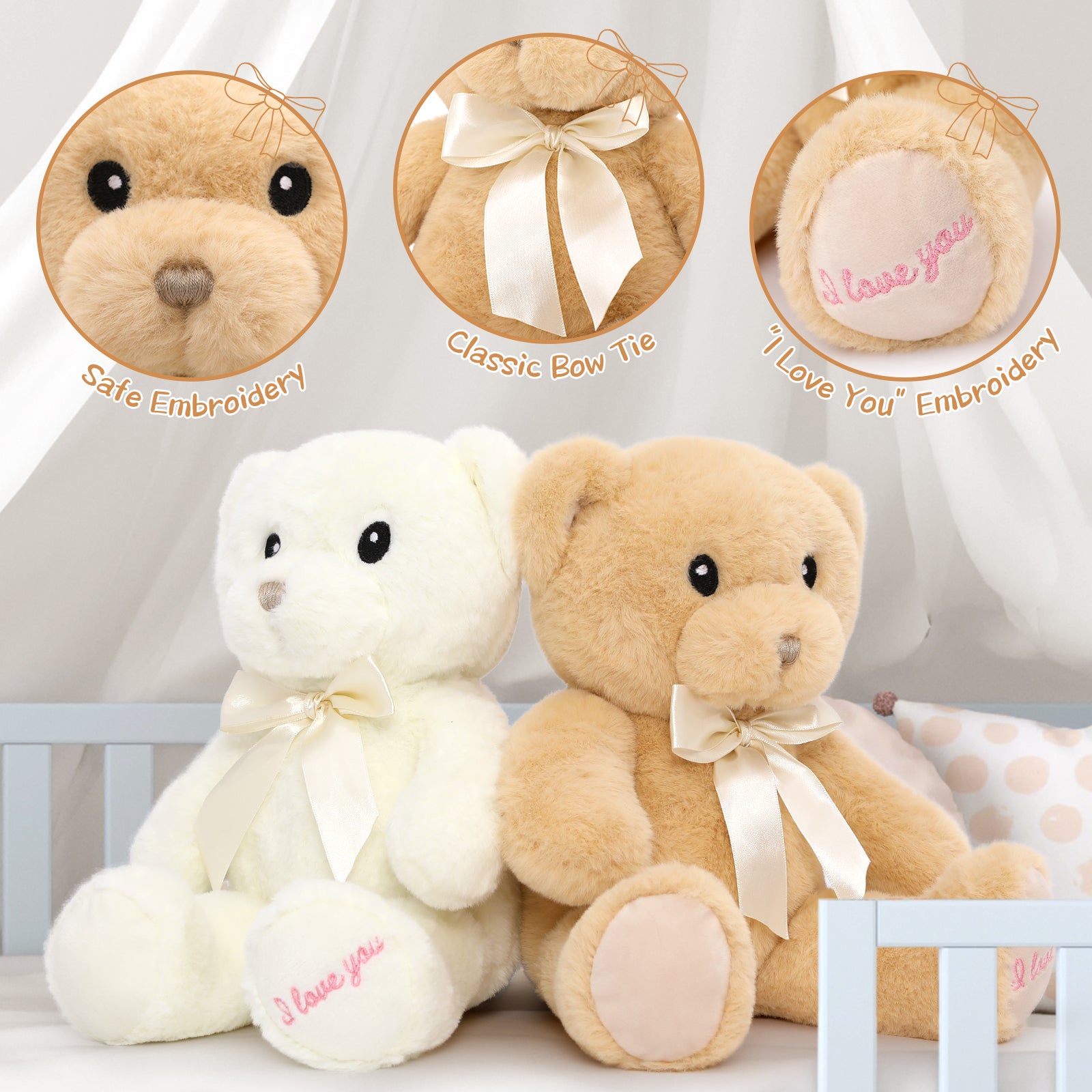 Ensemble de 2 paquets de jouets en peluche ours en peluche, 12 pouces