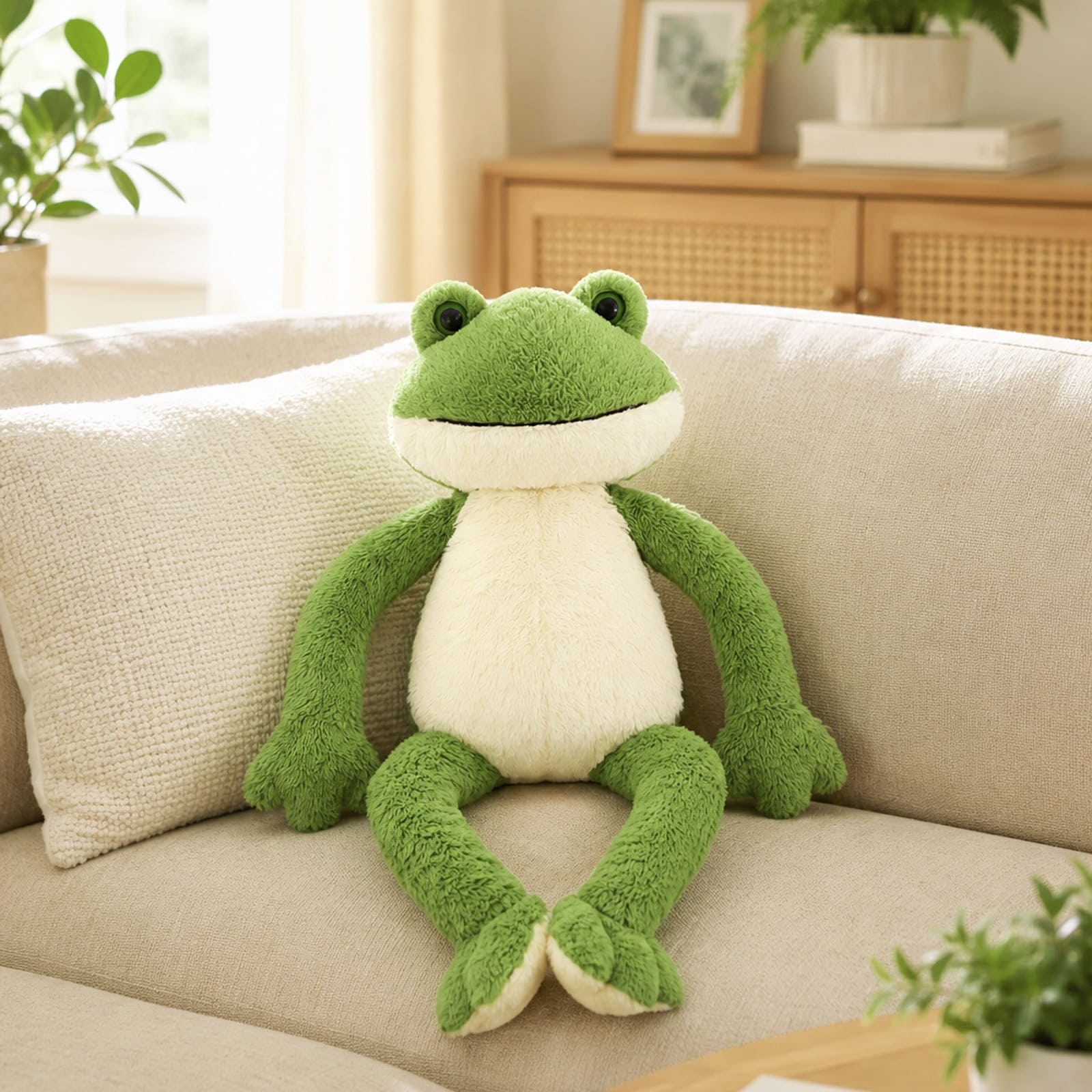Frosch-Stofftier, grün, 24 Zoll
