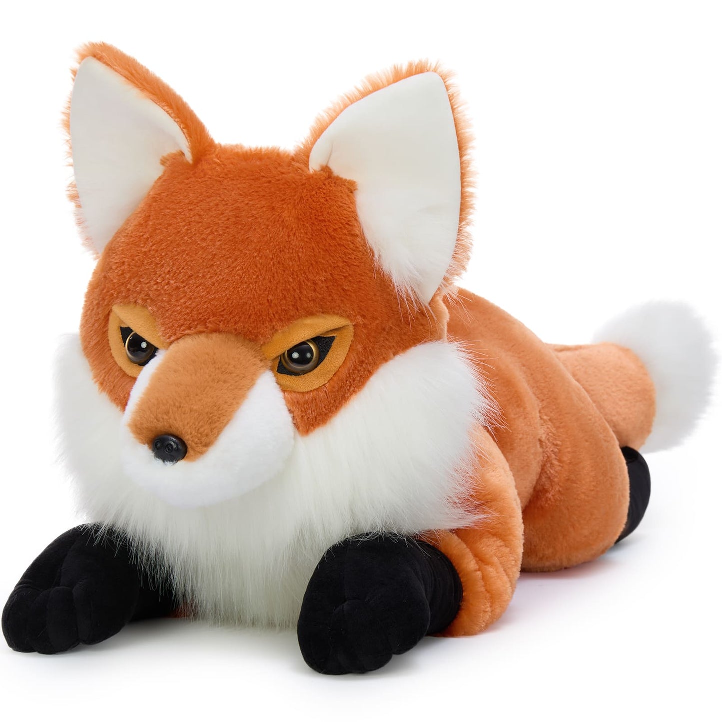 31 Inch Large Fox Plush Toy Soft Stuffed Animal Fox Pillow – Cute Realistic Fox Plush for Kids Gifts, Ultra Soft Cuddly Jumbo Fox Plush for Bedroom and Nursery Decor