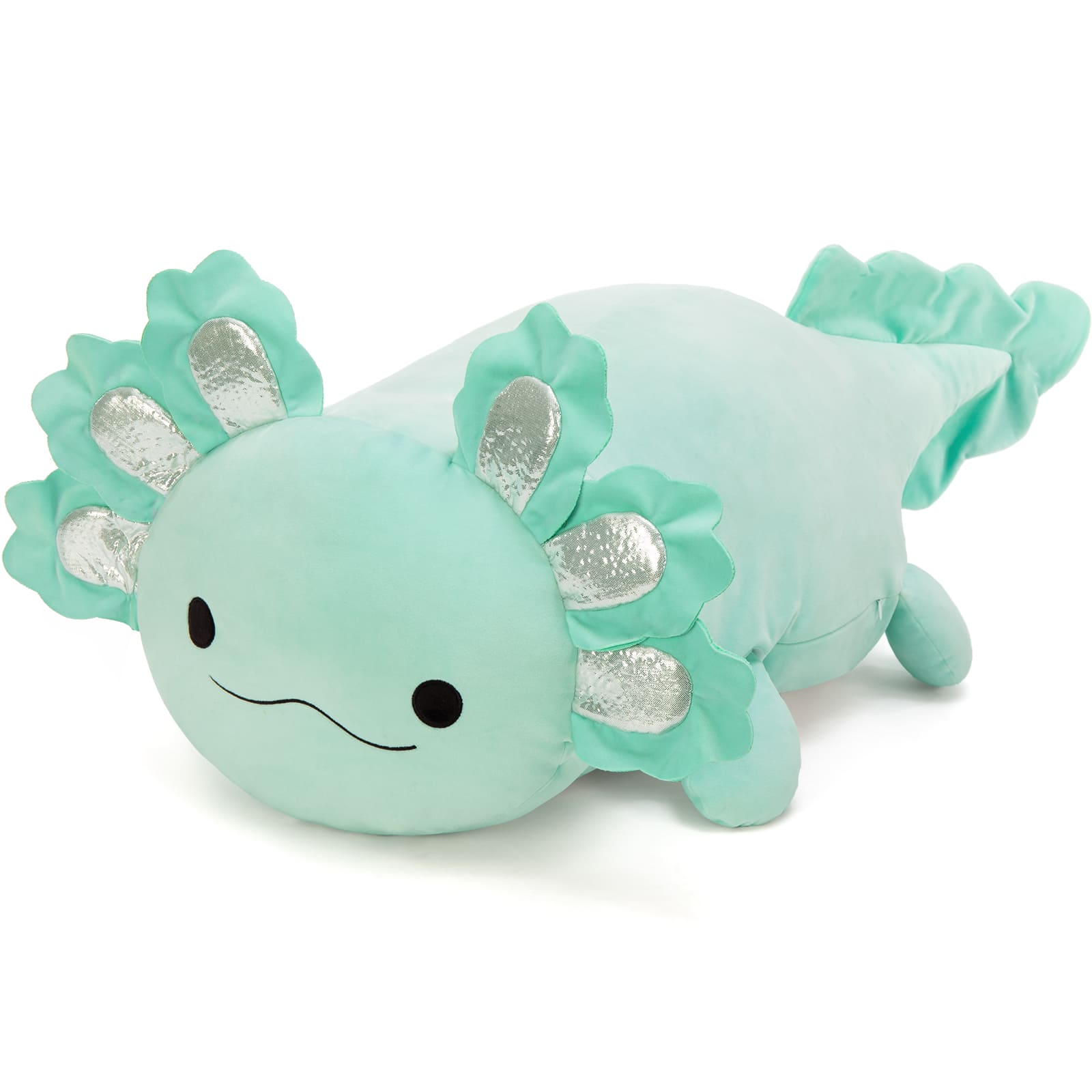 Giant Axolotl Plush Pillow Salamander Stuffed Animals, Pink/Blue, 39 Inches