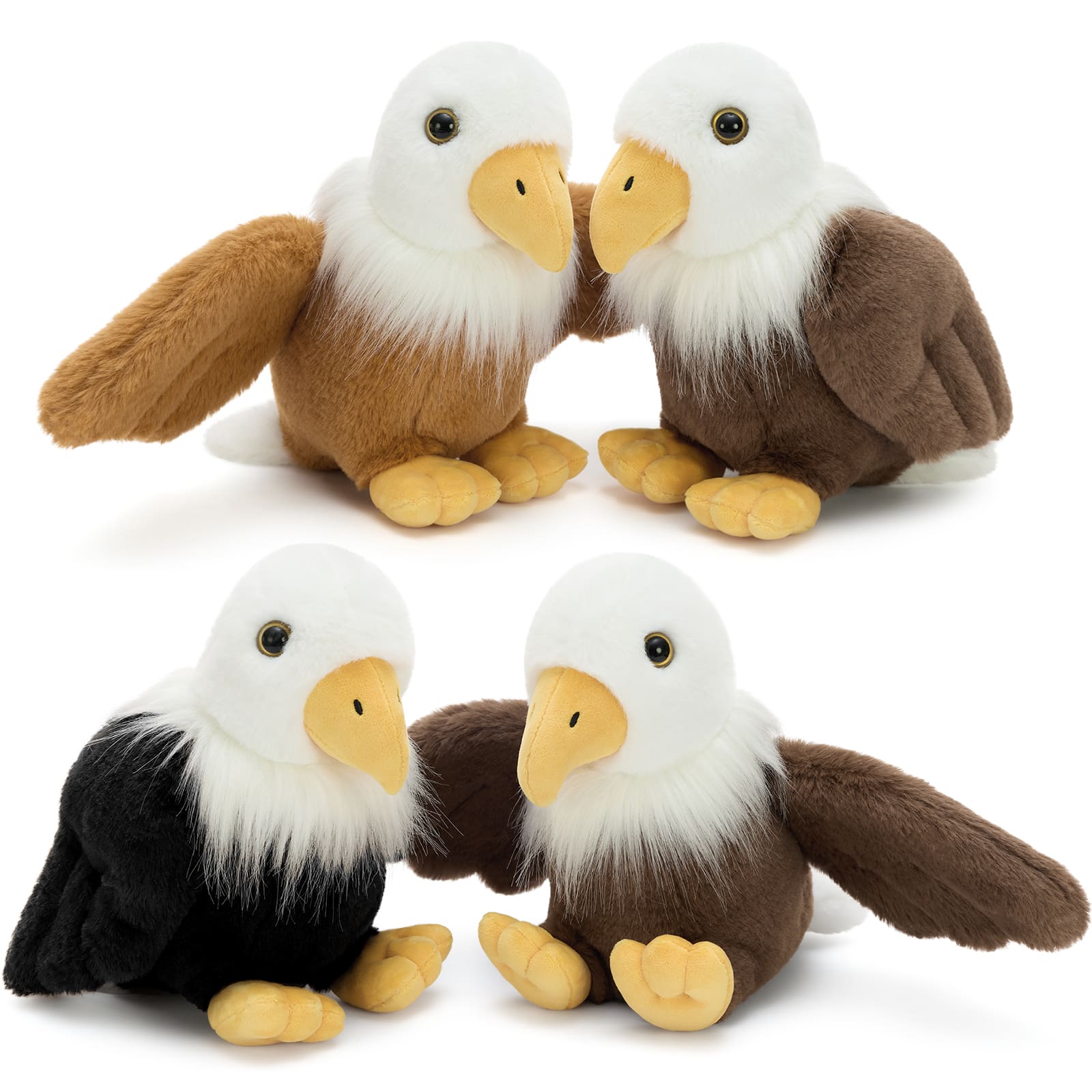 Mini Bald Eagle Stuffed Animals Bulk Pack, 7 Inches
