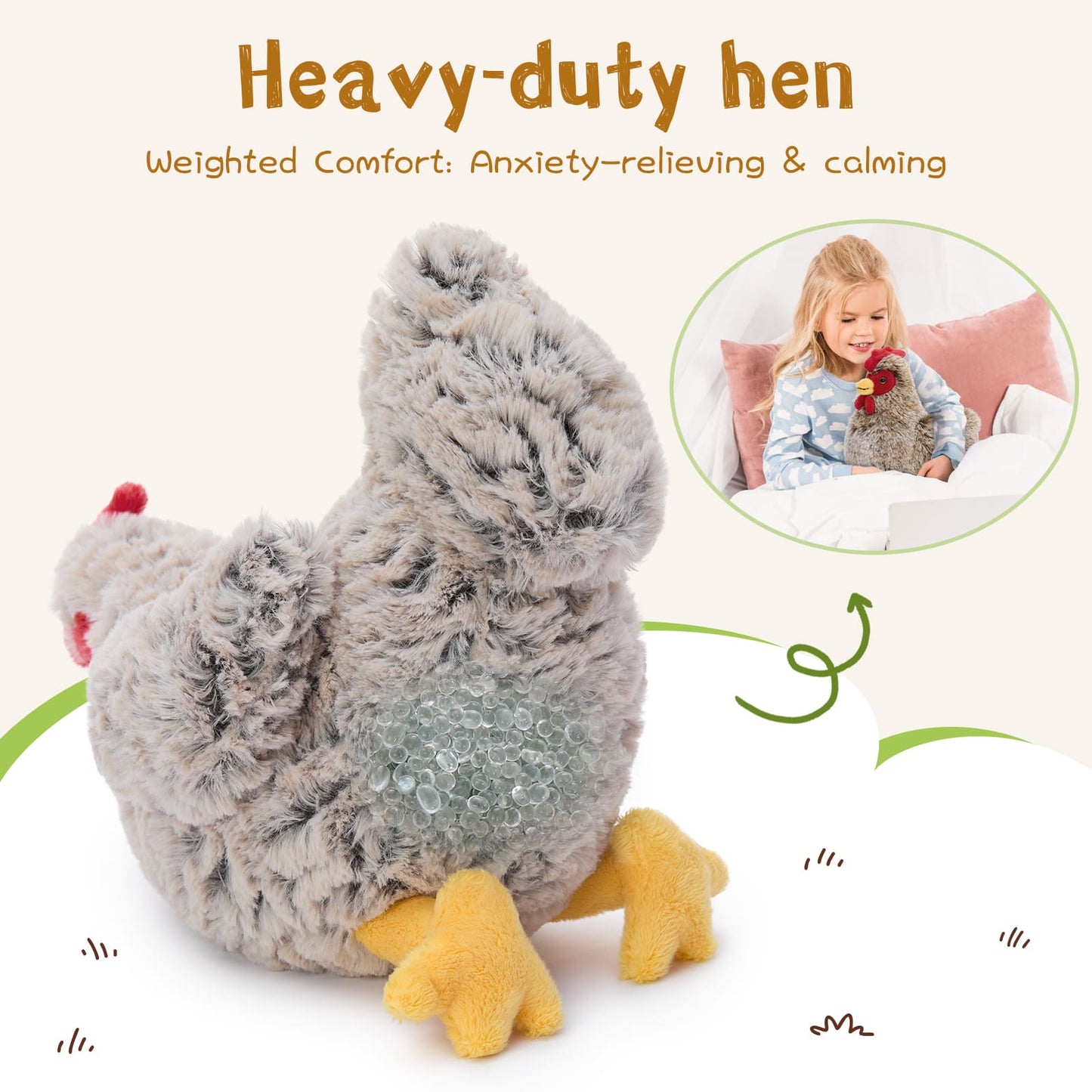 4 Pcs Chicken Plush Toy Assortment - Kawaii Farm Stuffed Animals - 9.8 Inches Travel Friendly Hem Soft Toys - Farm Party Decor & Favors