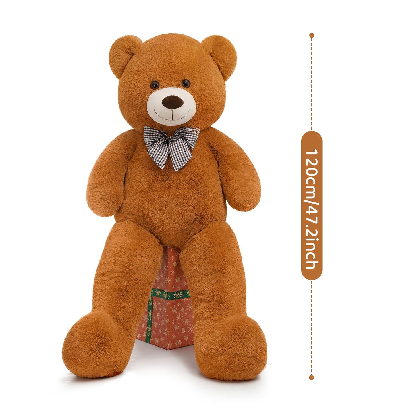 Ours en peluche géant, marron foncé, 47/55 pouces