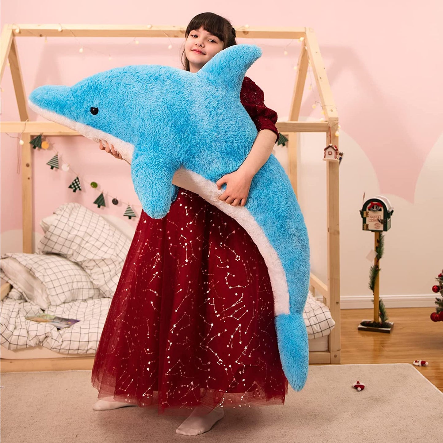 Delfin-Kuscheltiere, Blau, 55"