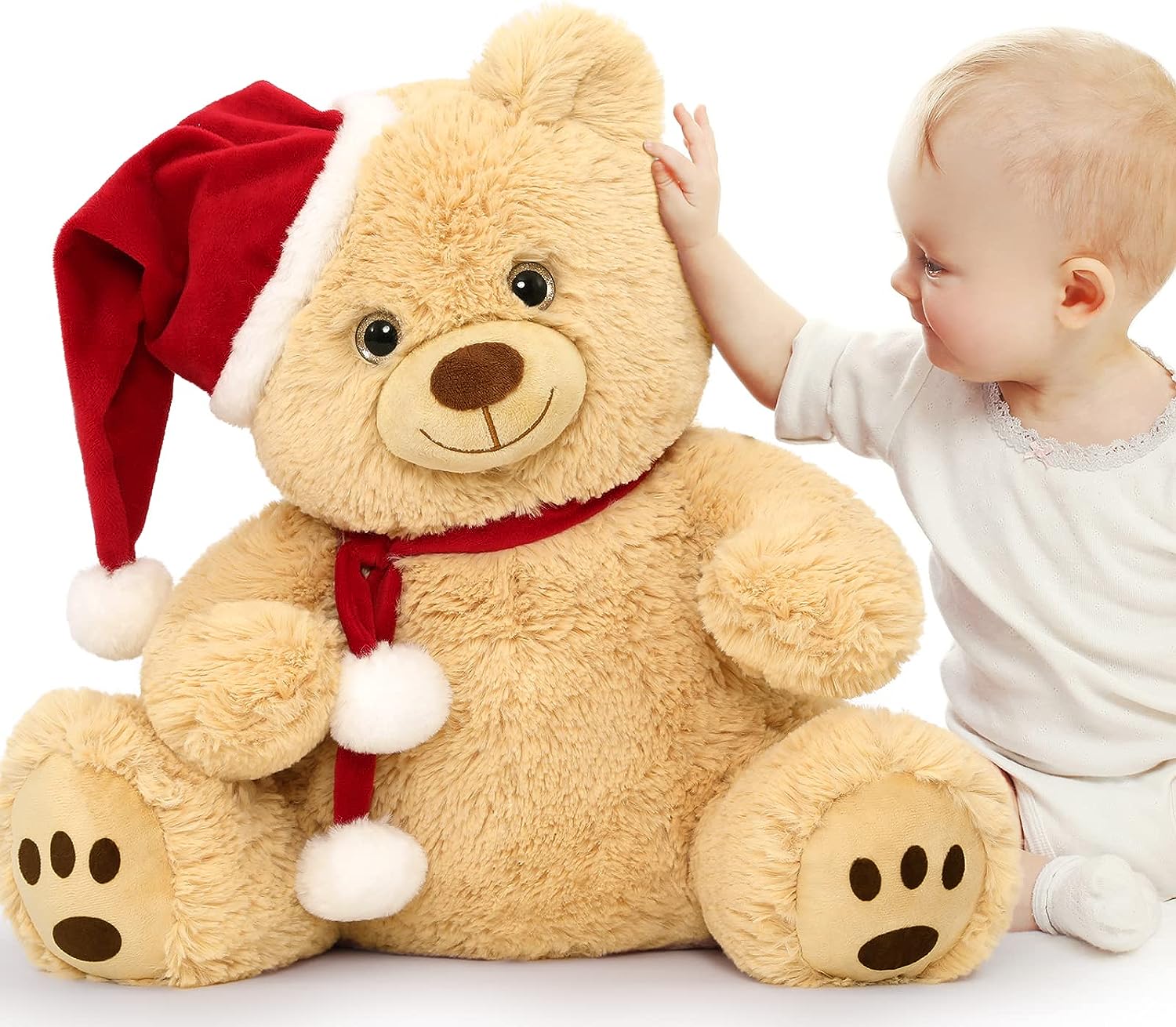 Jouet en peluche ours en peluche de Noël, 16 pouces