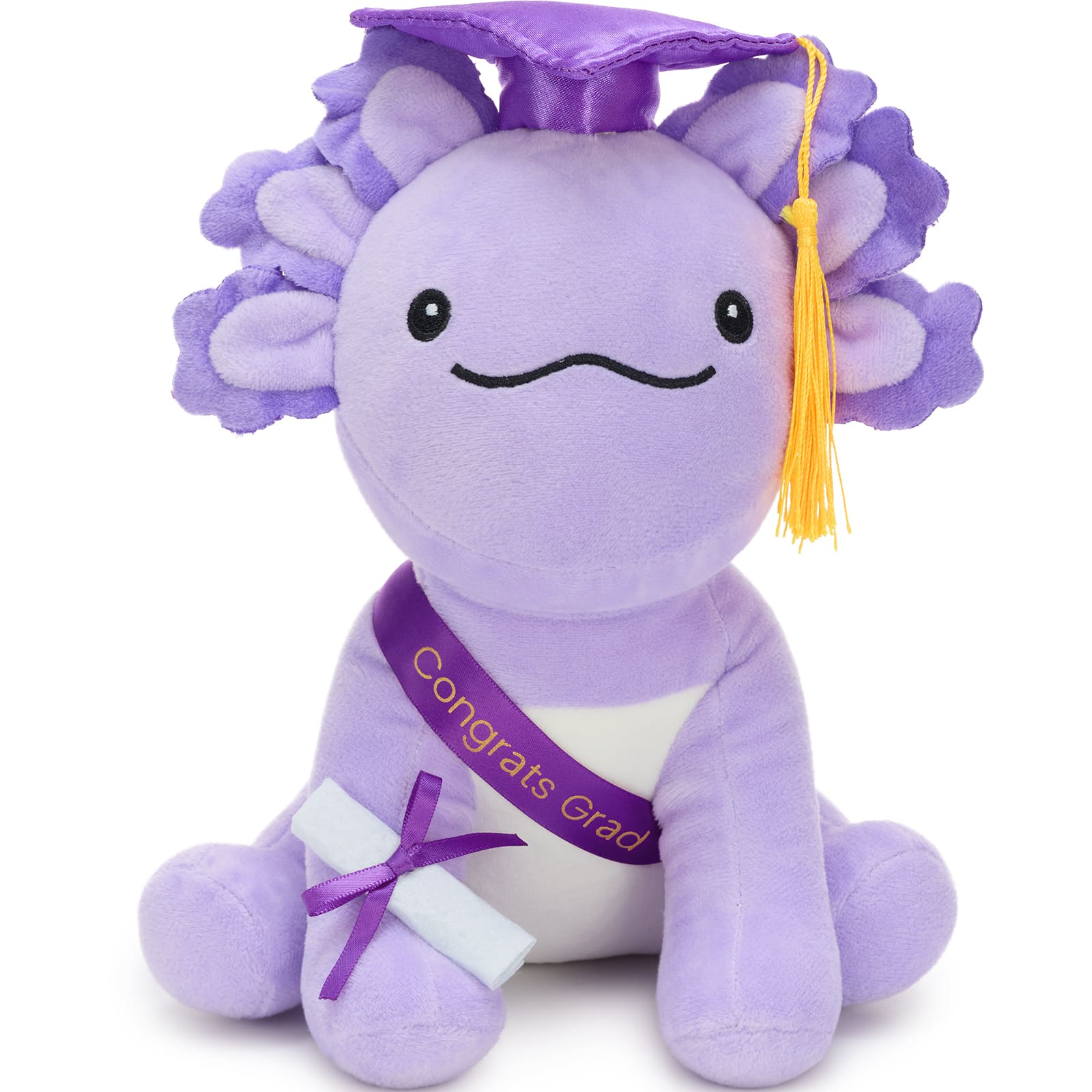 Cute Axolotl Graduation Plush Toy Gift For Graduates, 8 Inches