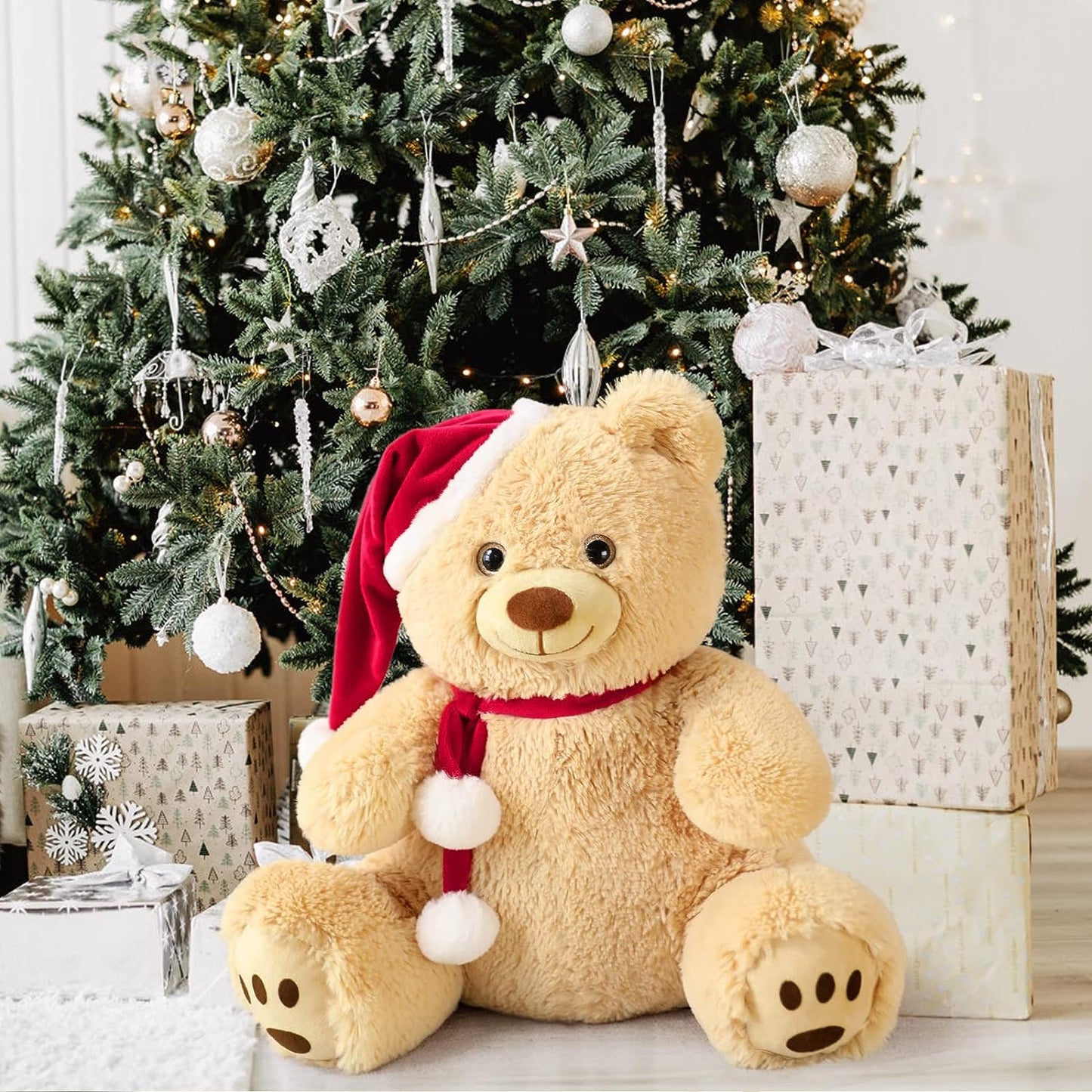 Jouet en peluche ours en peluche de Noël, 16 pouces