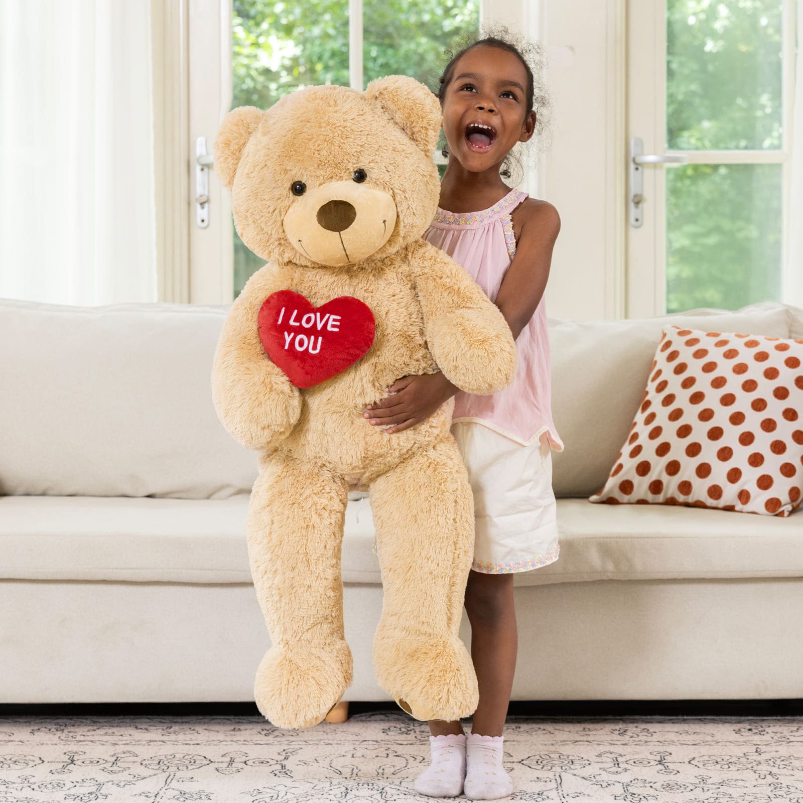 Ours en peluche géant, marron, 6 pieds