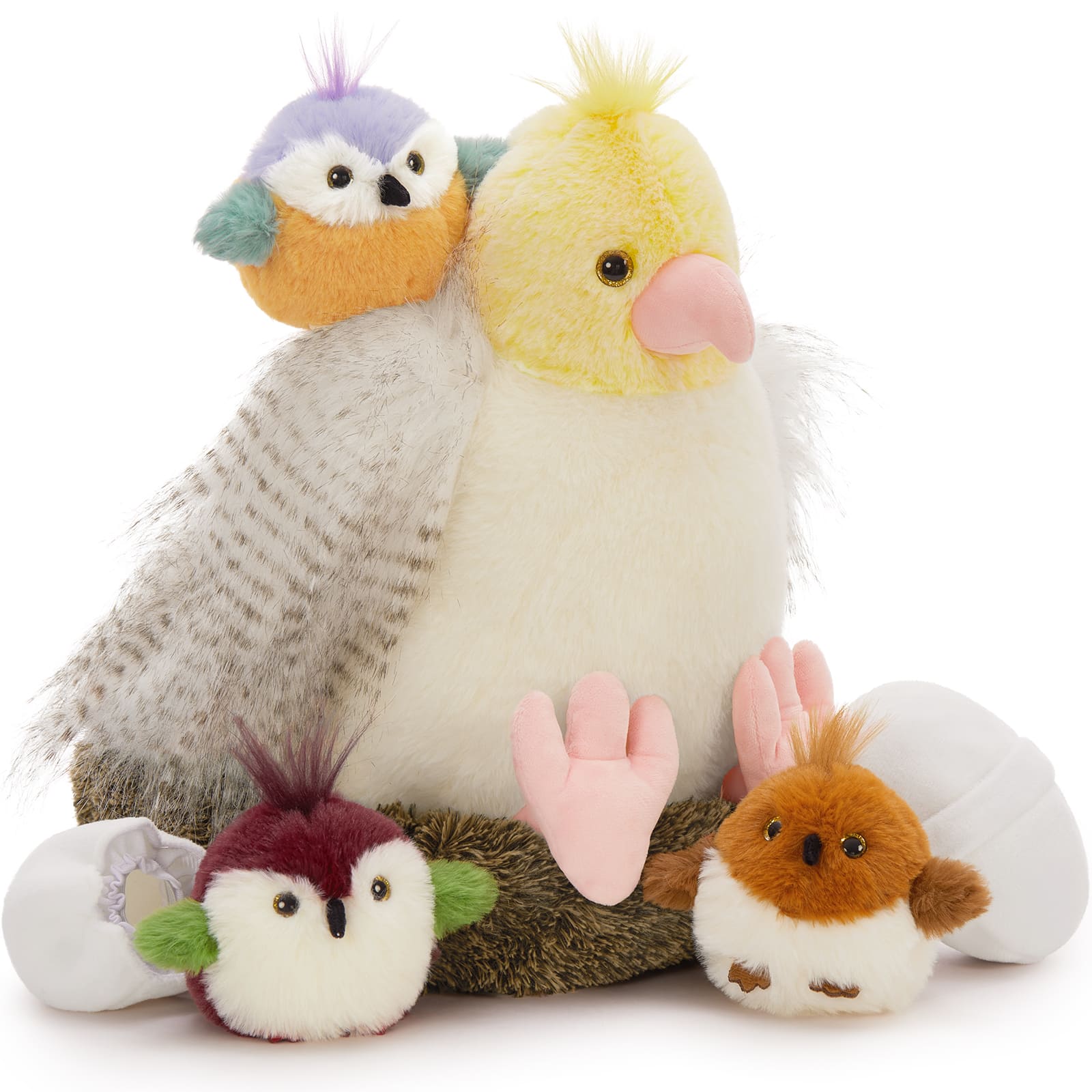 Budgerigar Stuffed Animals Parakeet Plush Dolls, 14 Inches