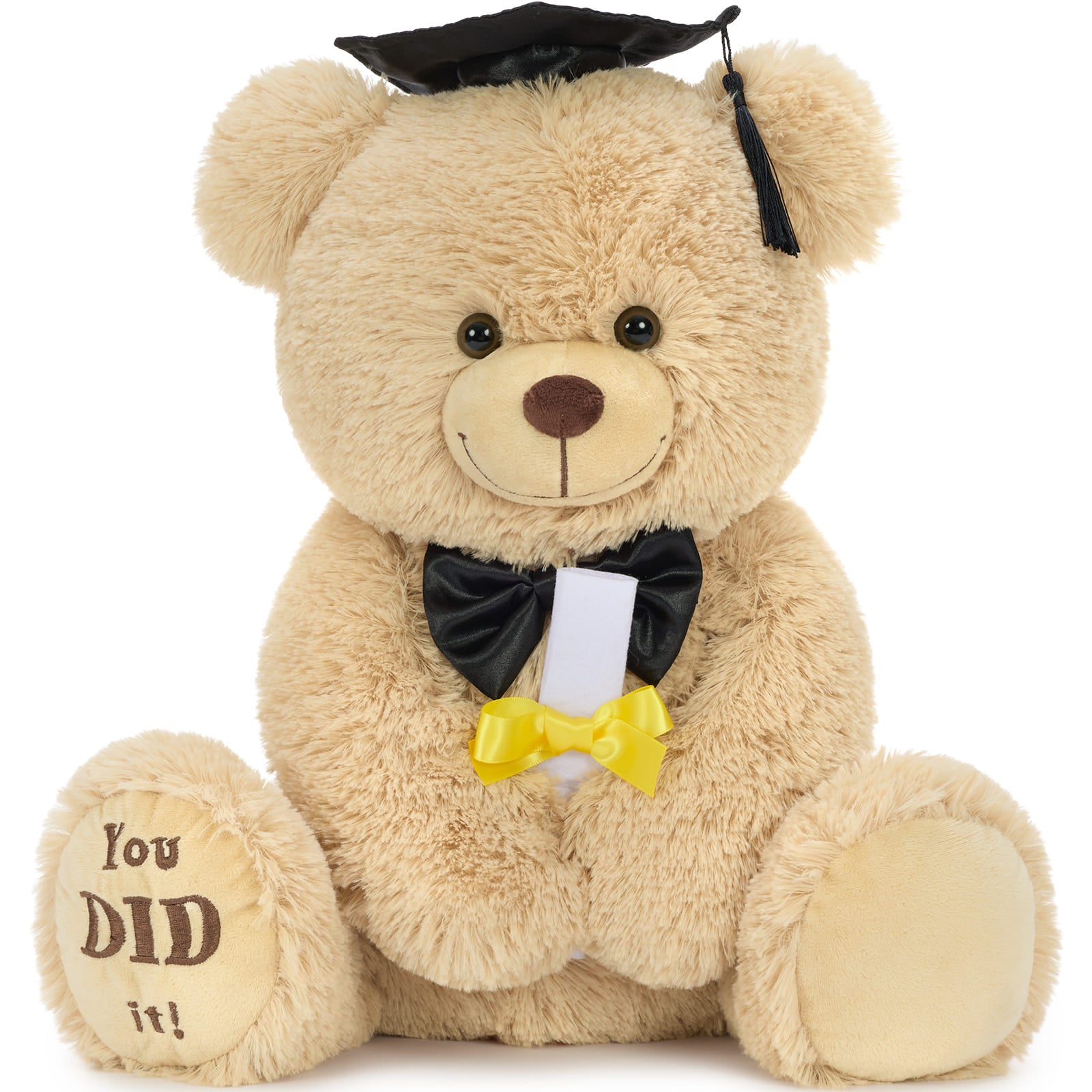 Graduation Teddy Bear Plush with Cap & Diploma – Cute Congrats Gift Soft Stuffed Animal