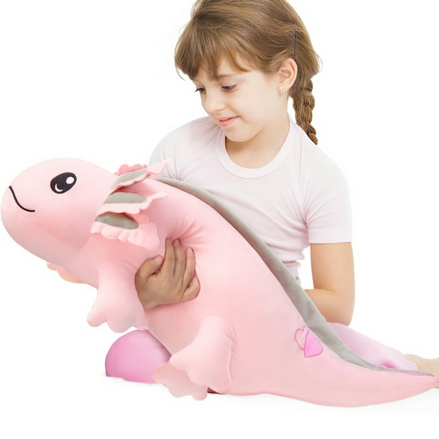 MaoGoLan 31.5" Glow in The Dark Axolotl Stuffed Animals Giant 4lbs Weighted Axolotl Plush Toys