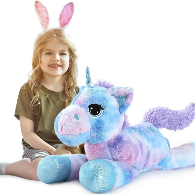 MaoGoLan 32" Big Unicorn Stuffed Animal Plush Giant Soft Unicorn Pillow Toy