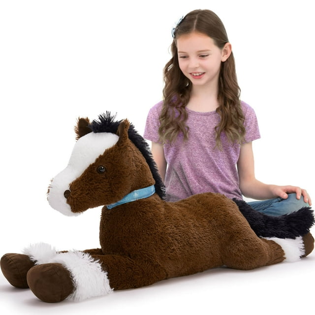 MaoGoLan 35" Giant Horse Stuffed Animal Large Stuffed Horse Plush Toy