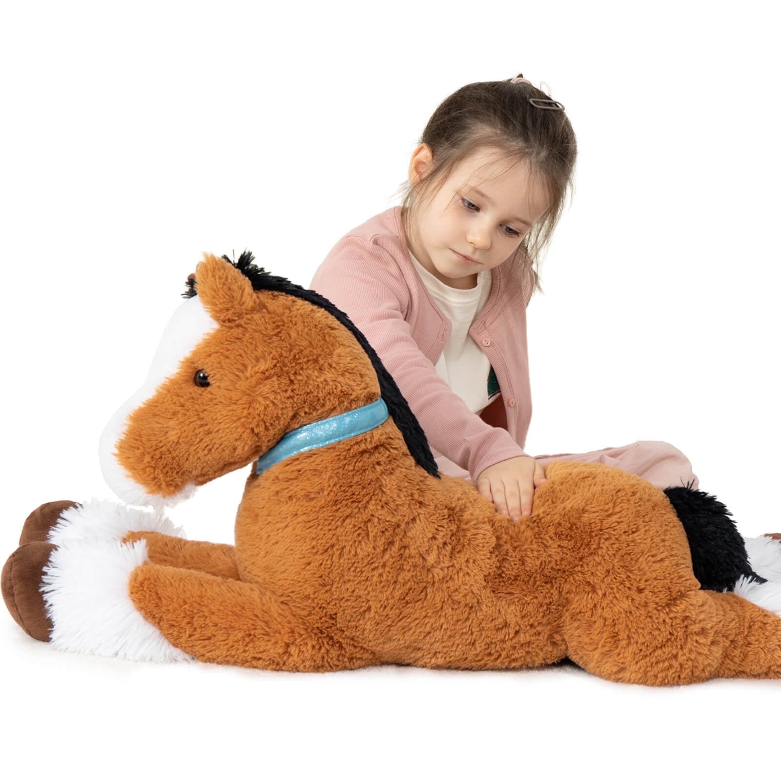 MaoGoLan 35" Giant Horse Stuffed Animal Large Stuffed Horse Plush Toy