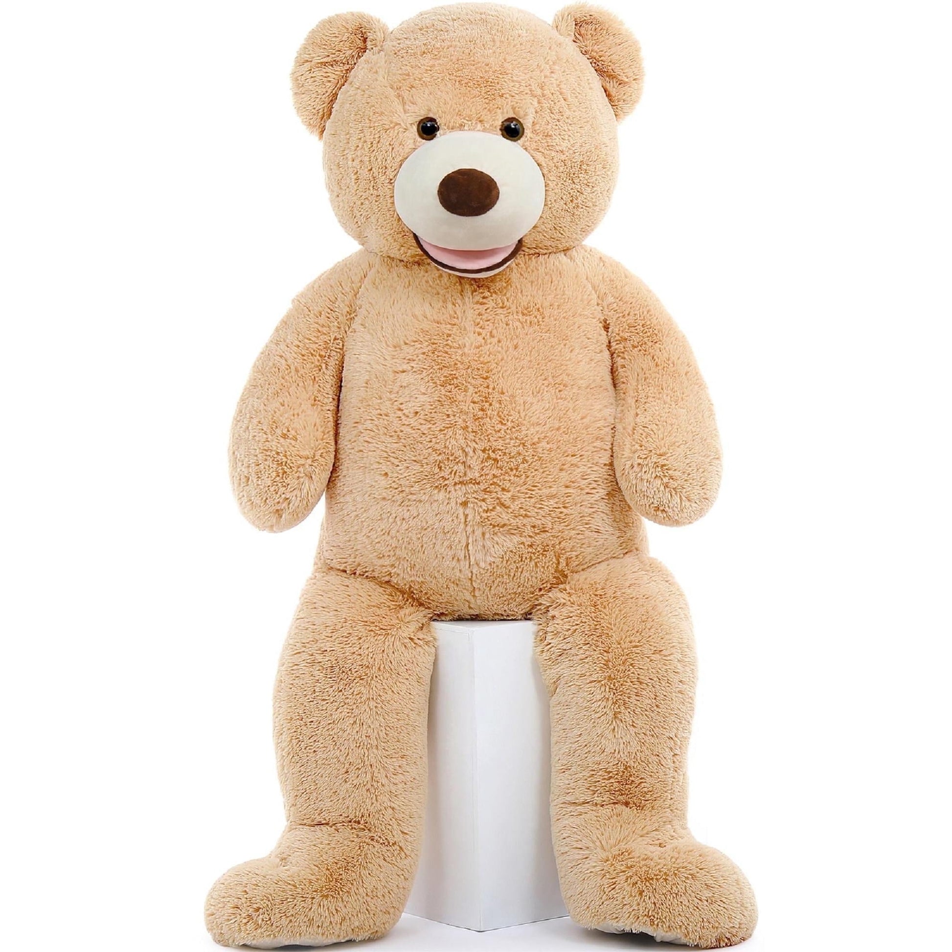 MorisMos Jumbo Teddy Bear 51'' Giant Stuffed Animal with Footprints Plush Toy