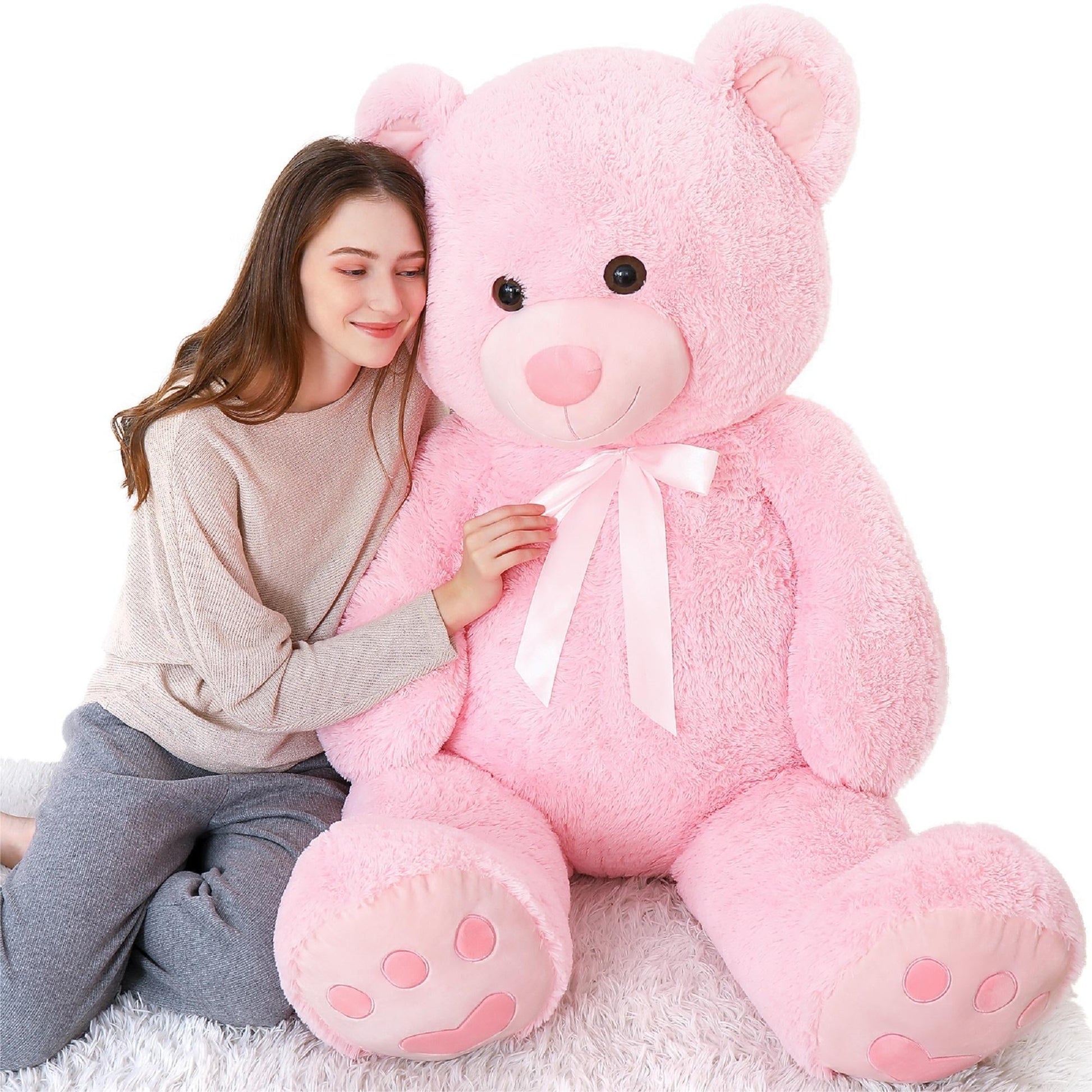 MaoGoLan 5ft Jumbo Teddy Bear Stuffed Animal Big Life Size Bear Plush Toy
