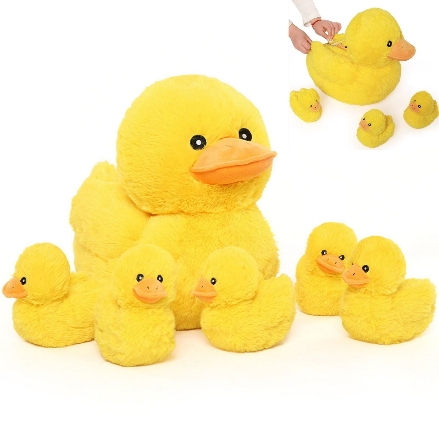 MaoGoLan 6pcs Duck Stuffed Animals 15.7'' Duck Plush with 5 Baby Duck Toy Inside