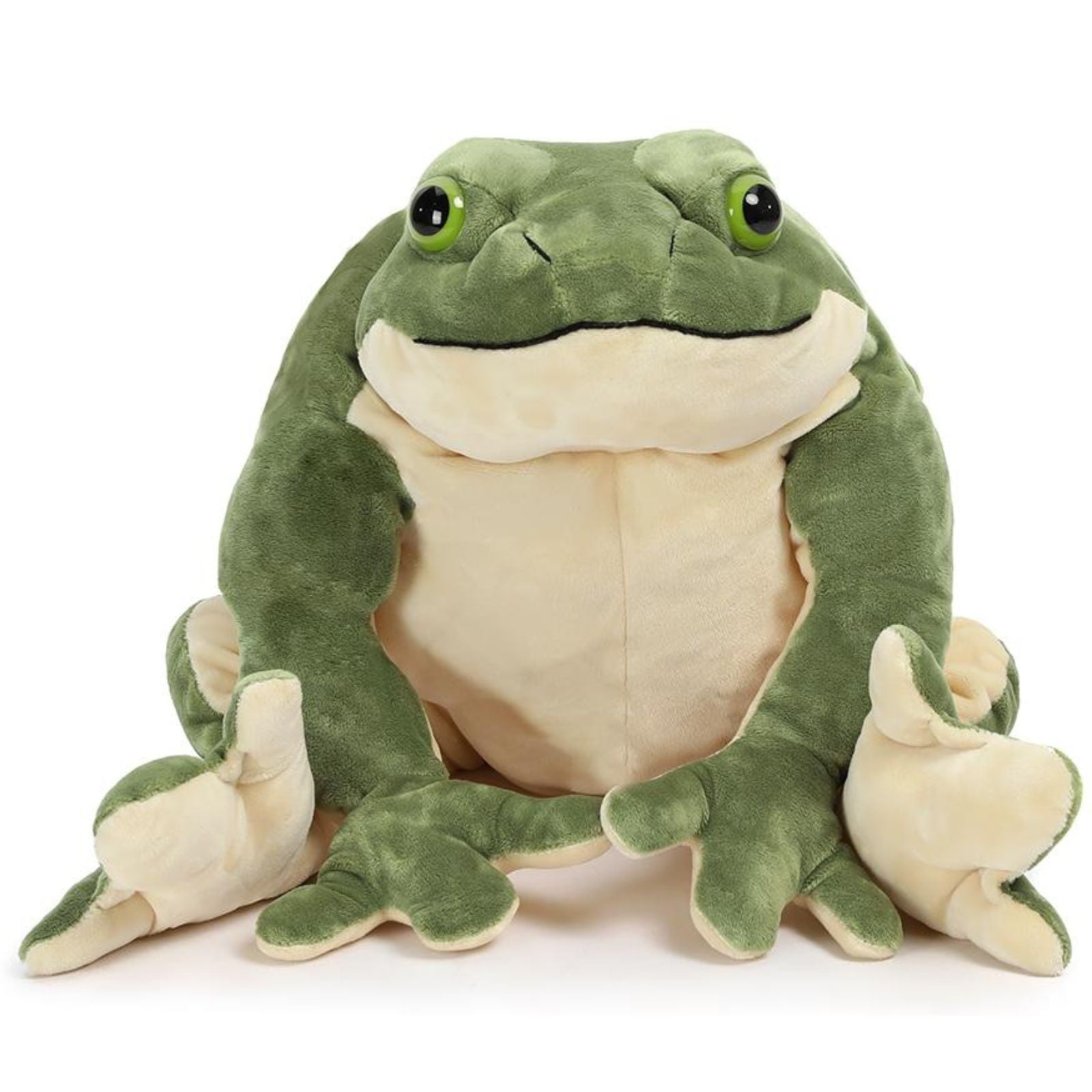 Jouet en peluche grenouille géante, 22 pouces, vert
