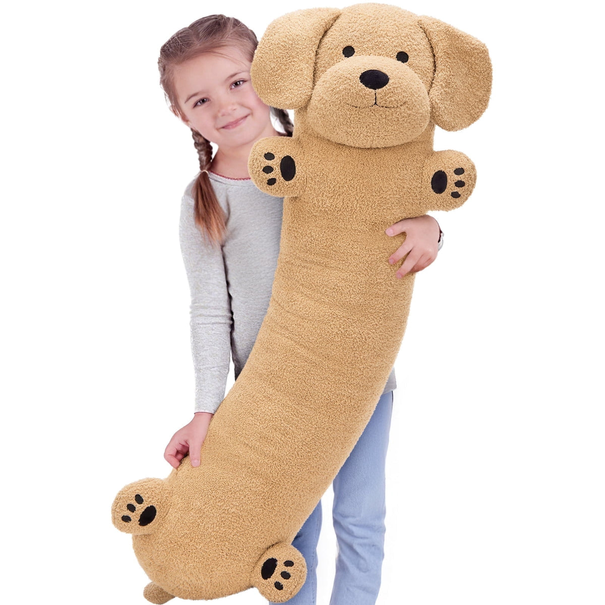 MorisMos 43.3 Inch Long Dog Plush Pillow, Golden Retriever Dog Stuffed ...