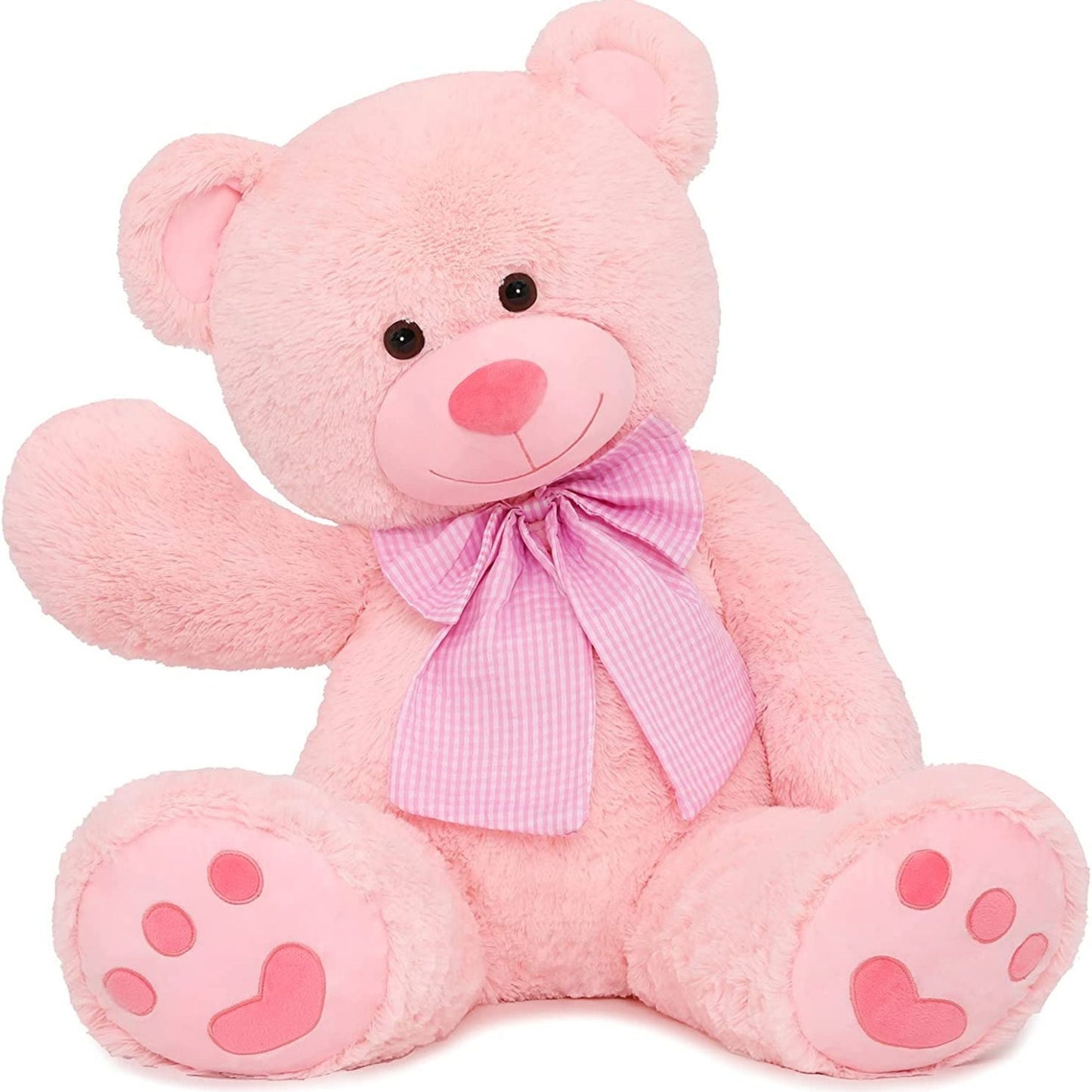 MorisMos 4 pieds ours en peluche géant rose en peluche gros ours en peluche