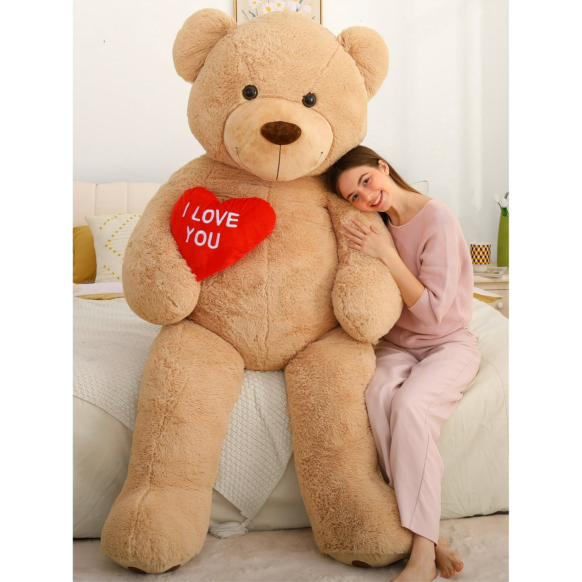 MorisMos Ours en peluche géant Marron 1,8 m