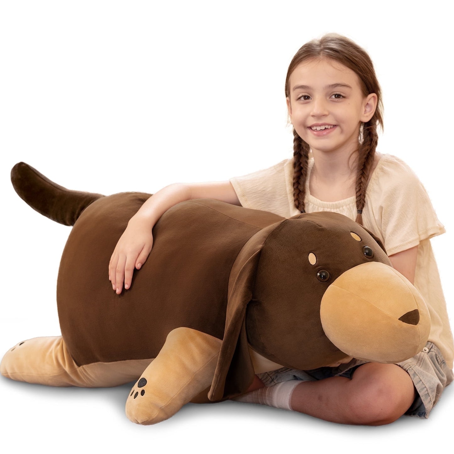 MorisMos 35.4" Giant Dachshund Plush Pillow Soft Dog Stuffed Animal