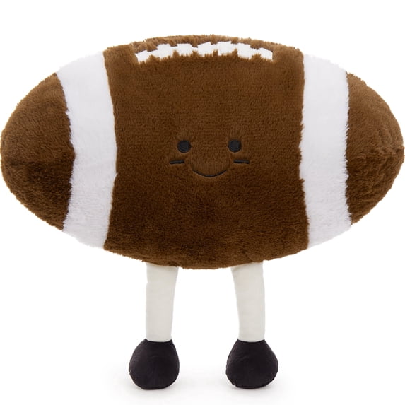MorisMos 18.5in Rugby Plush toy with Legs, Stuffed Football Sports Throw Pillow