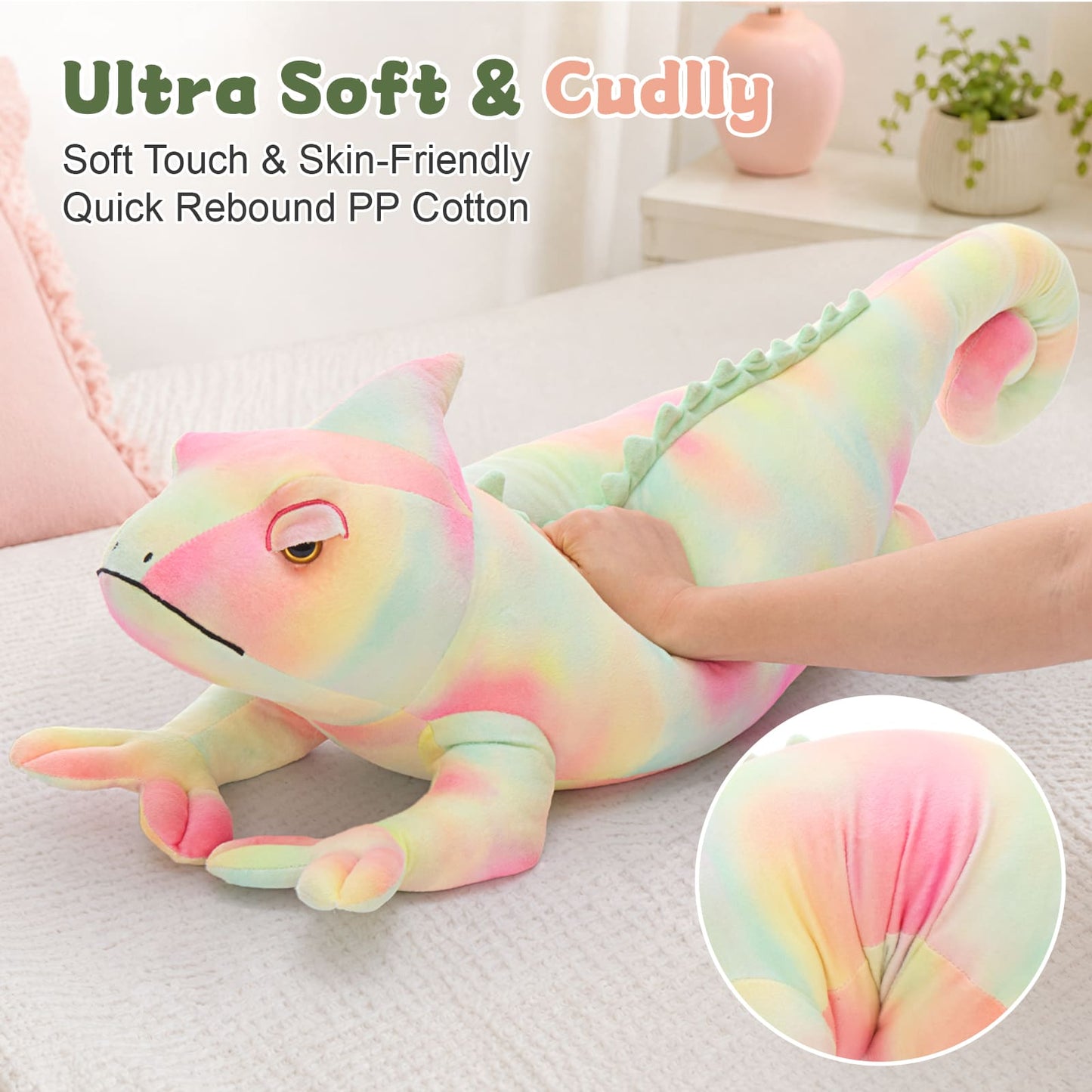 Big 100 cm adorable plush toy stuffed animal, ultra-soft squishy cuddle pillow, kawaii aesthetic plush for comfort, stress relief, bedroom decor, and special occasion gift