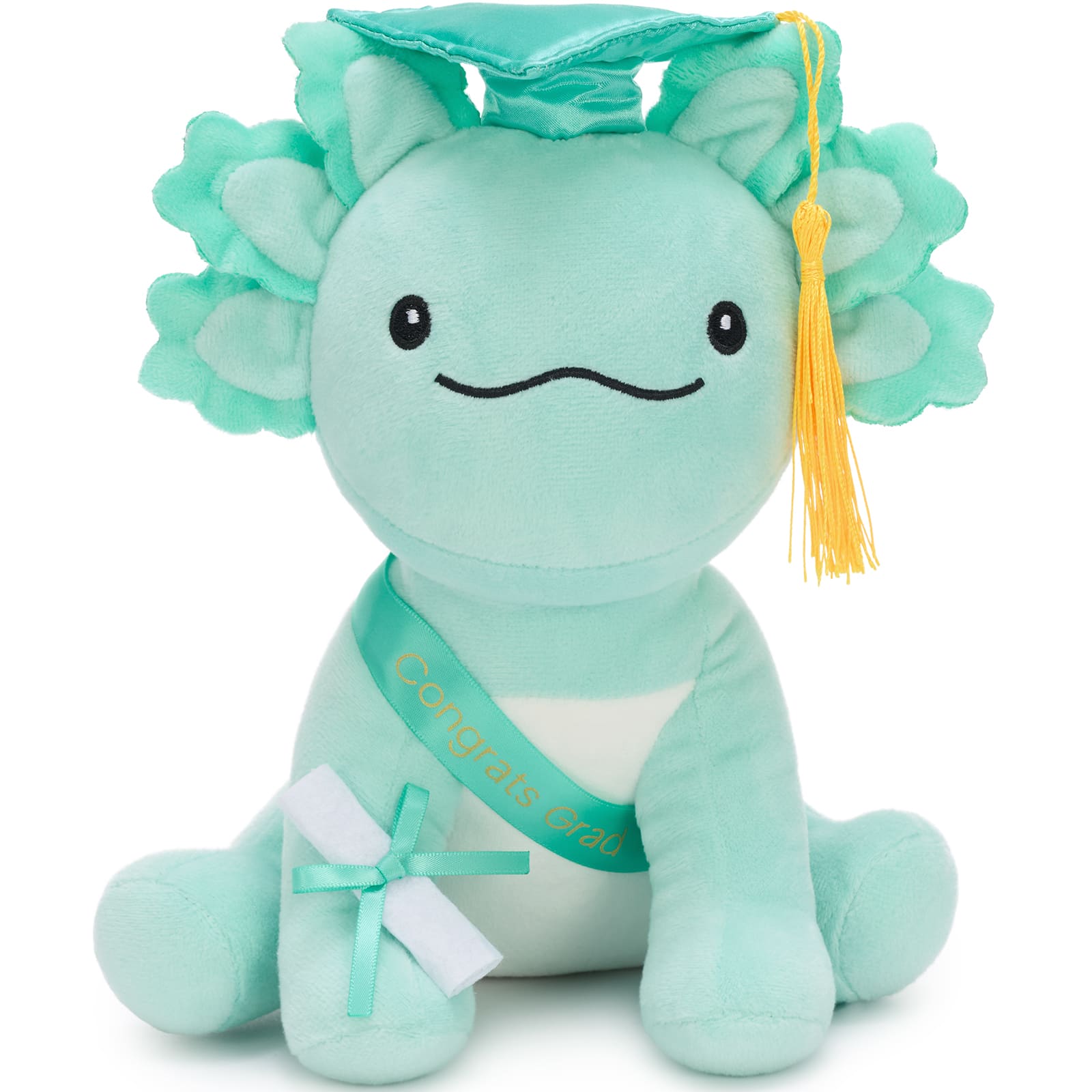 Cute Axolotl Graduation Plush Toy Gift For Graduates, 8 Inches