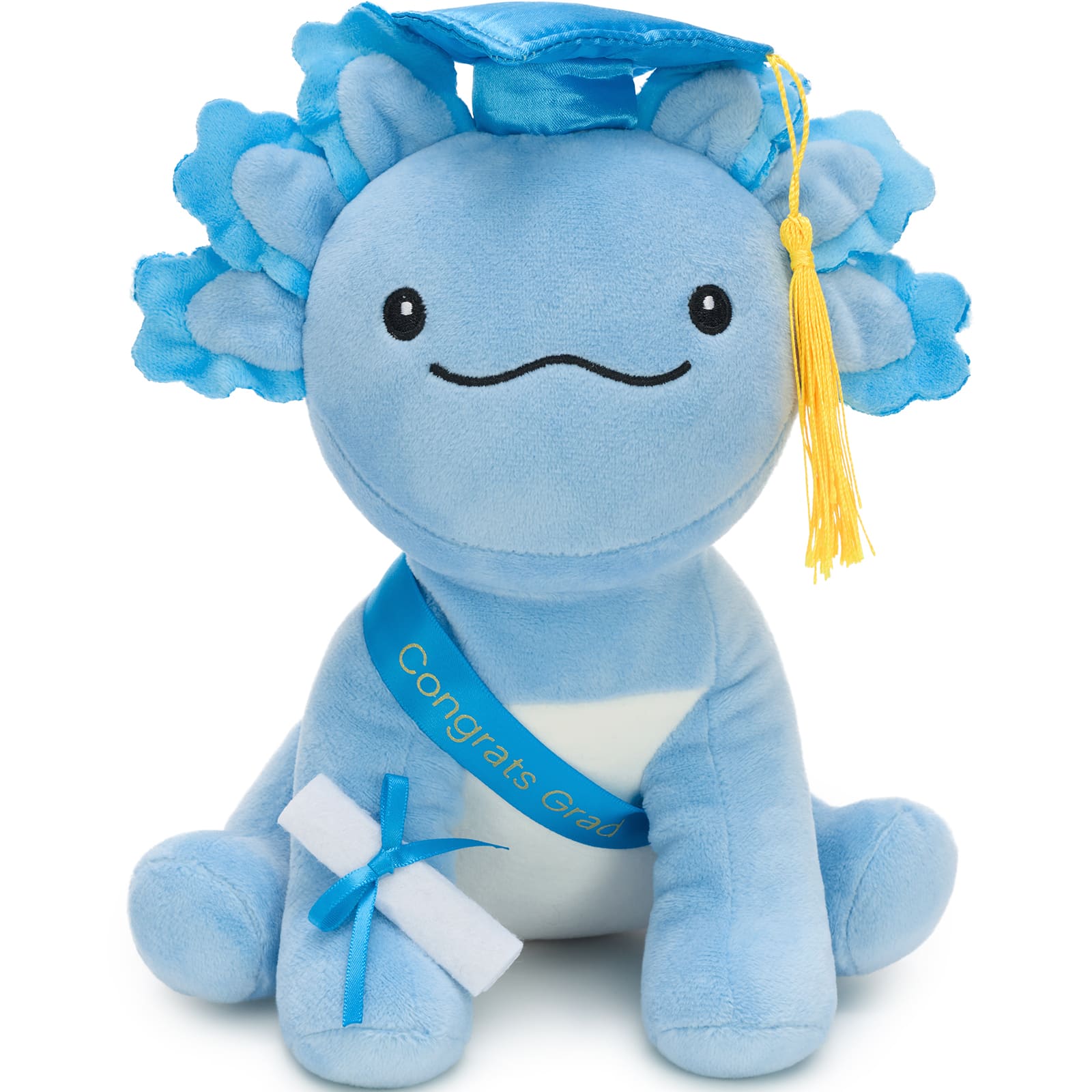 Cute Axolotl Graduation Plush Toy Gift For Graduates, 8 Inches