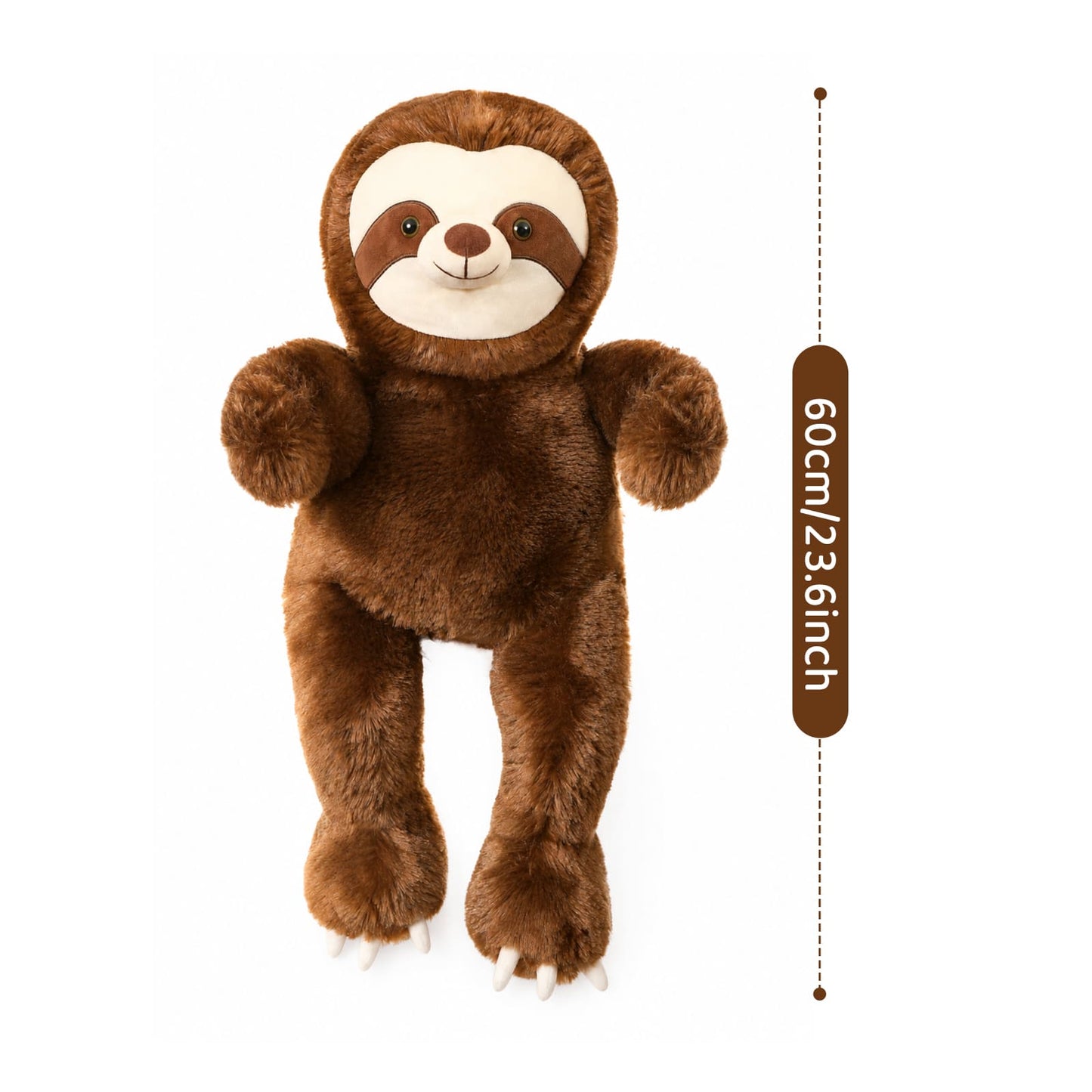 Stuffed Sloth with Four Baby Sloth Plushies Inside, Dark Brown, 24 Inches