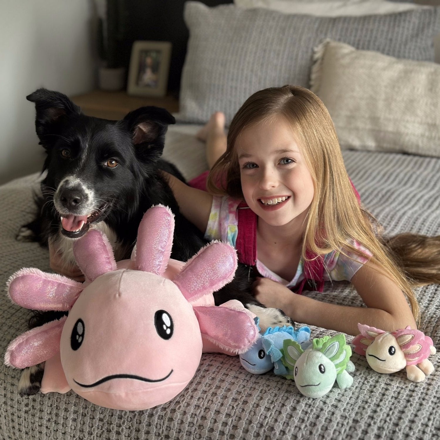 Axolotl Stuffed Animals with Babies Inside The Belly, 31.5 Inches
