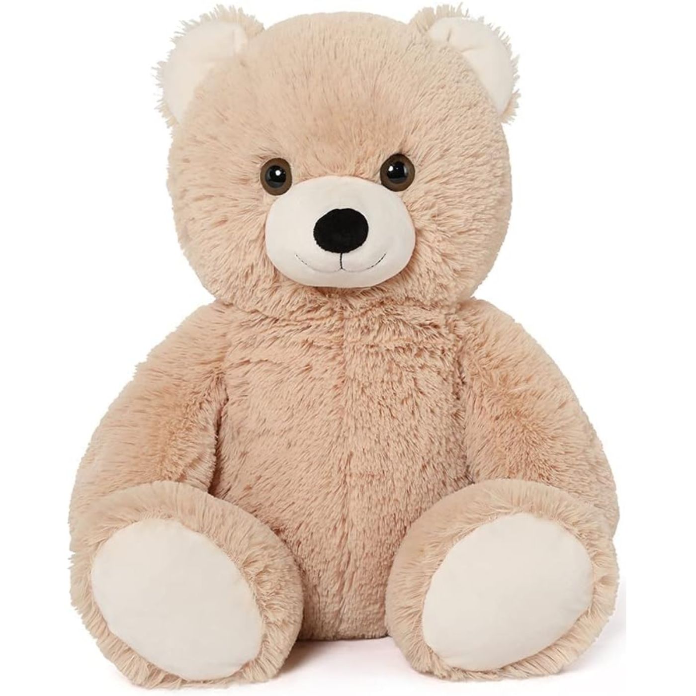 Teddybär-Stofftier, Hellbraun/Weiß, 18 Zoll