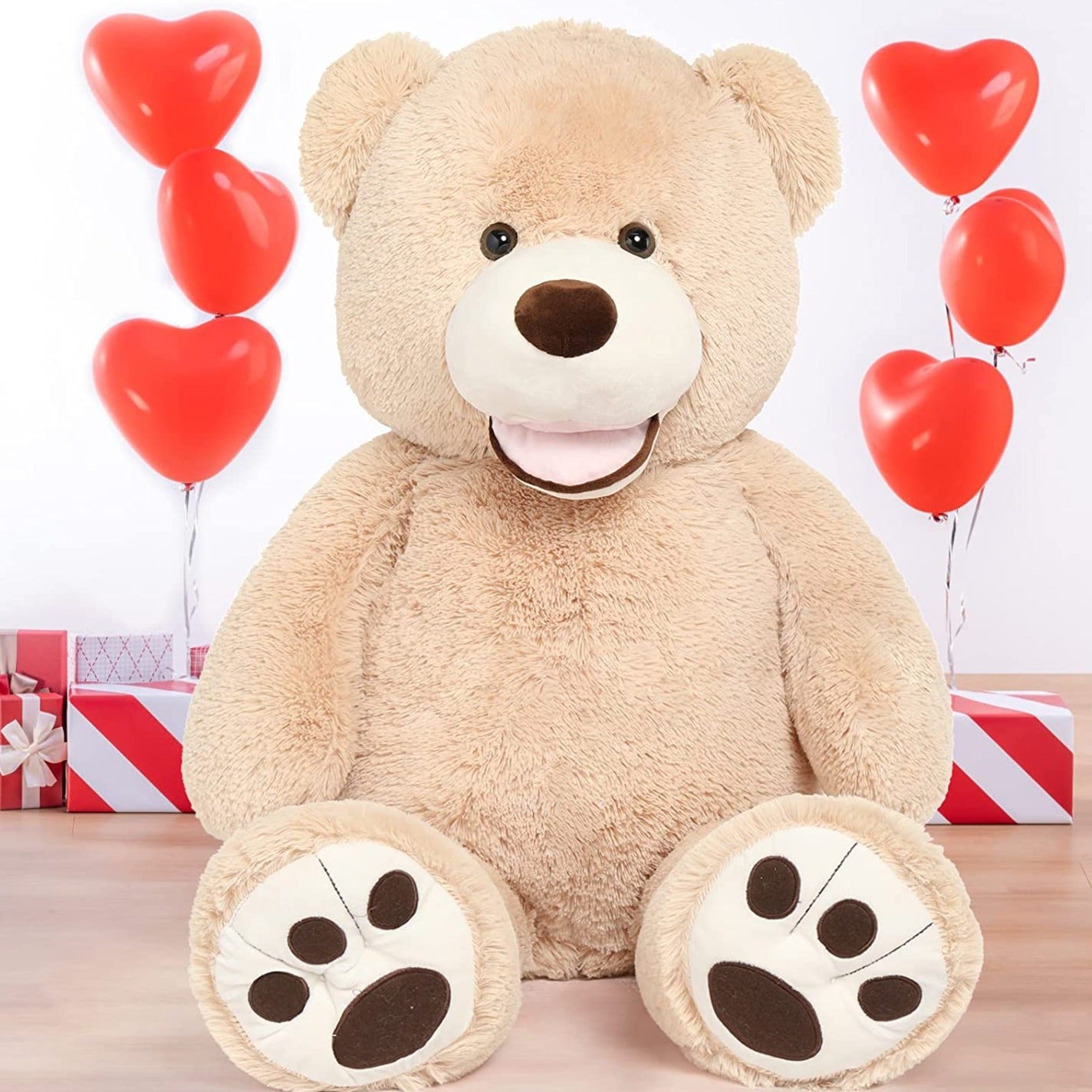 Smile Teddy Bear Plush Toy, Multicolor, 39/51/59/71 Inches