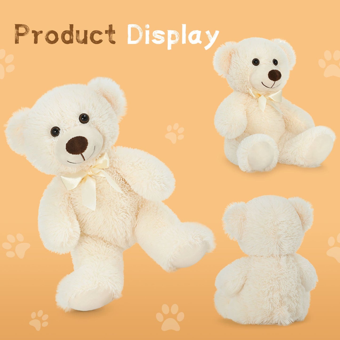 13.8" Teddy Bear Plush Ultra-Soft Stuffed Bear Toy in Various Colors